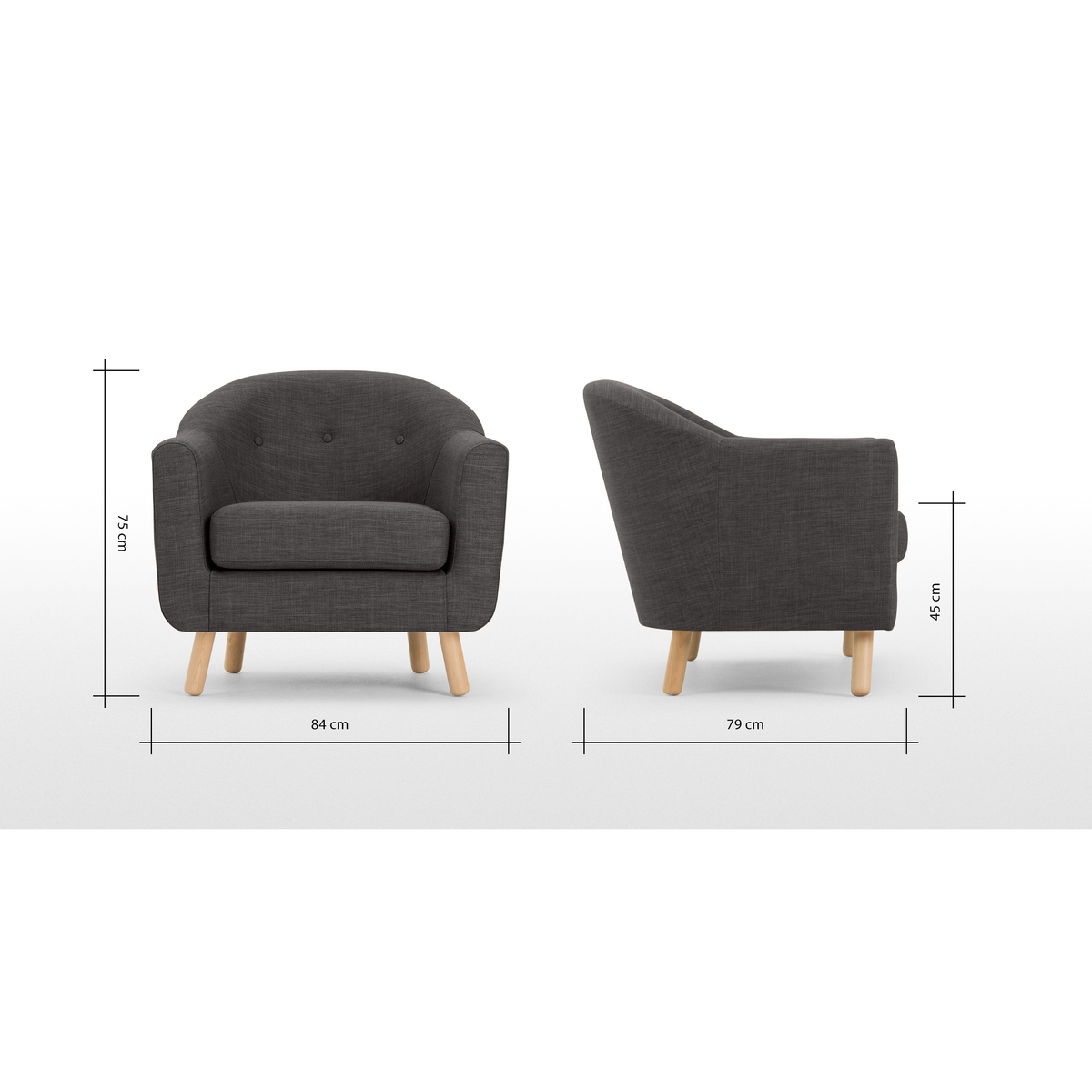 Lottie Armchair, Seal Grey – image 8