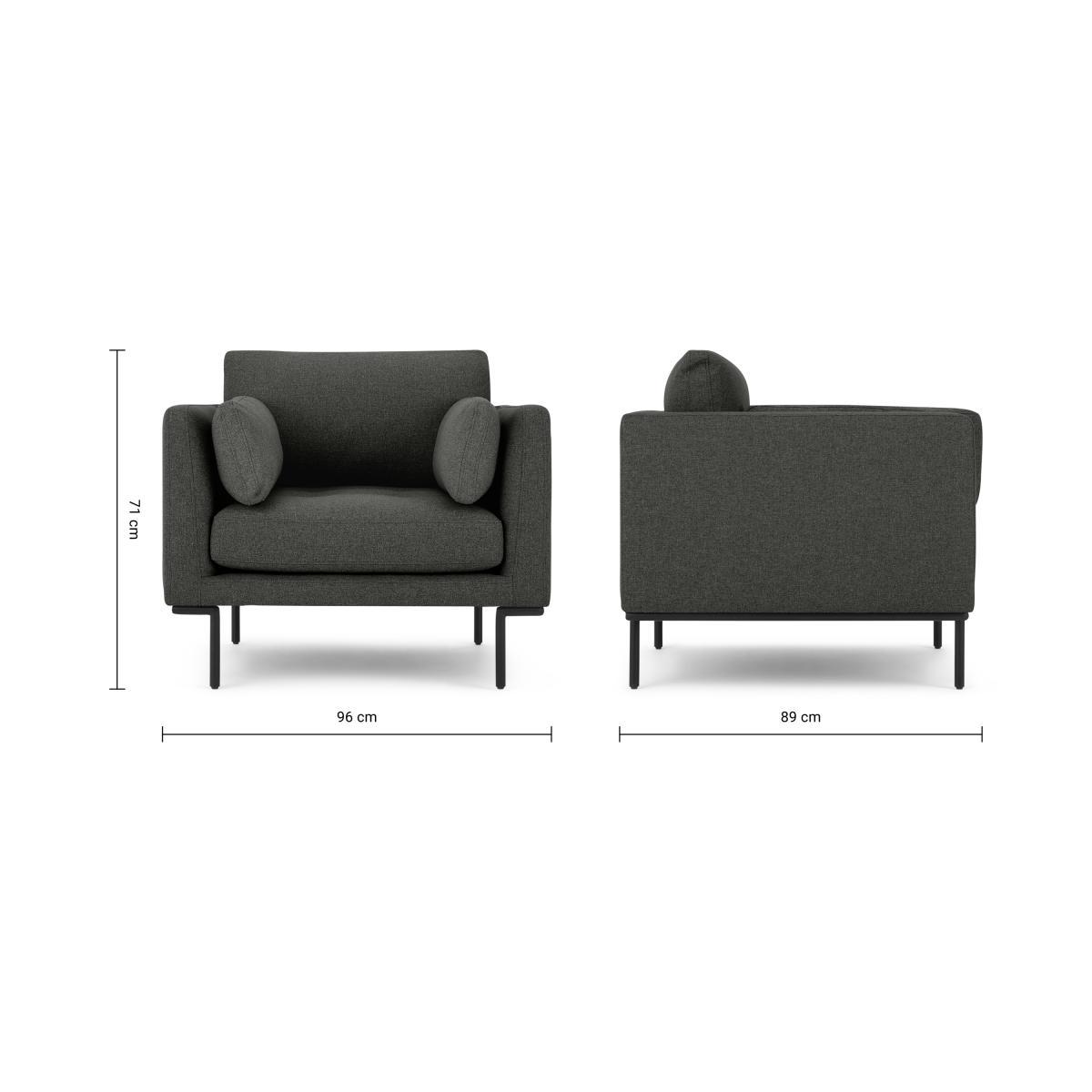 Harlow Armchair, Hudson Grey – image 9