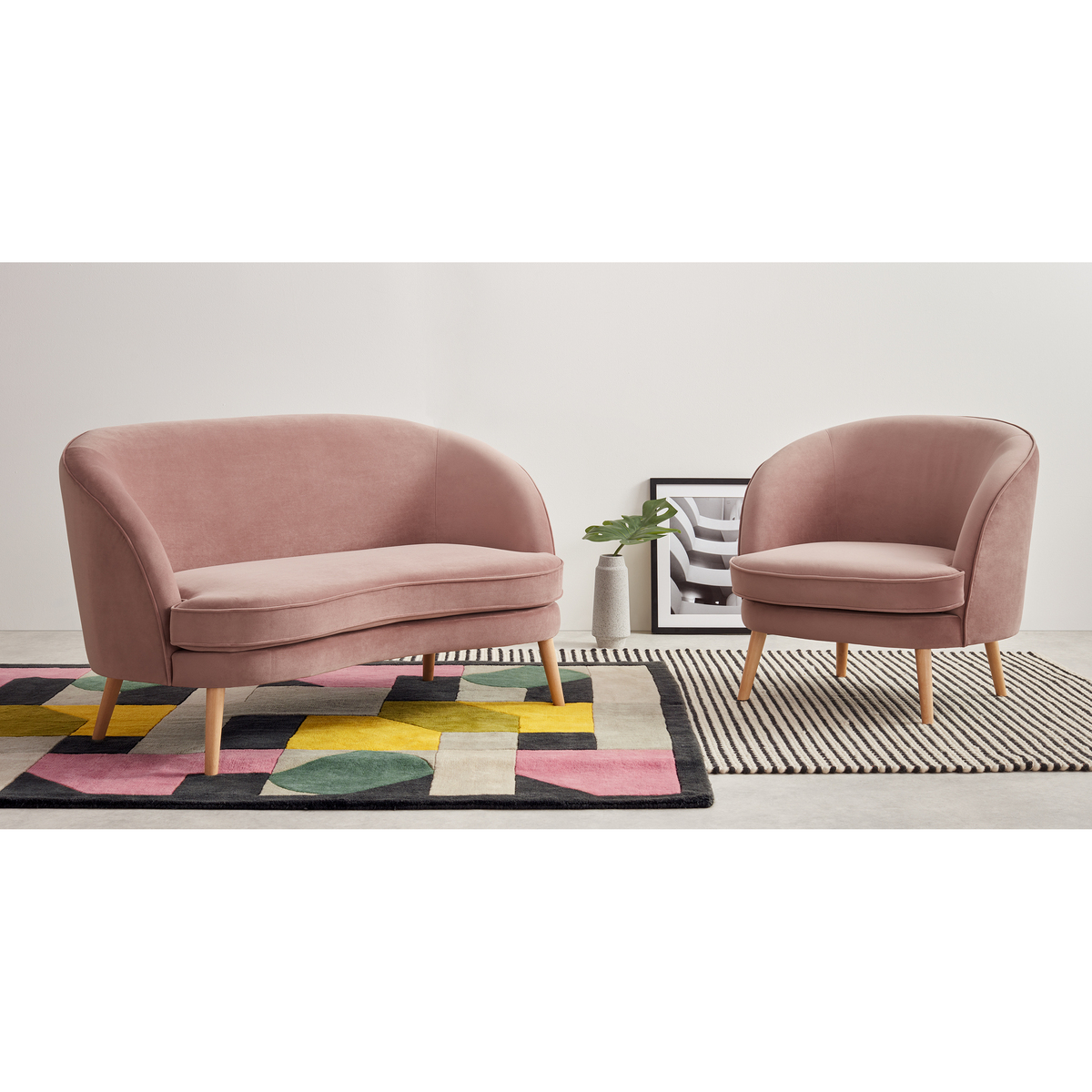 Gertie Accent Armchair, Vintage Pink Velvet – image 3