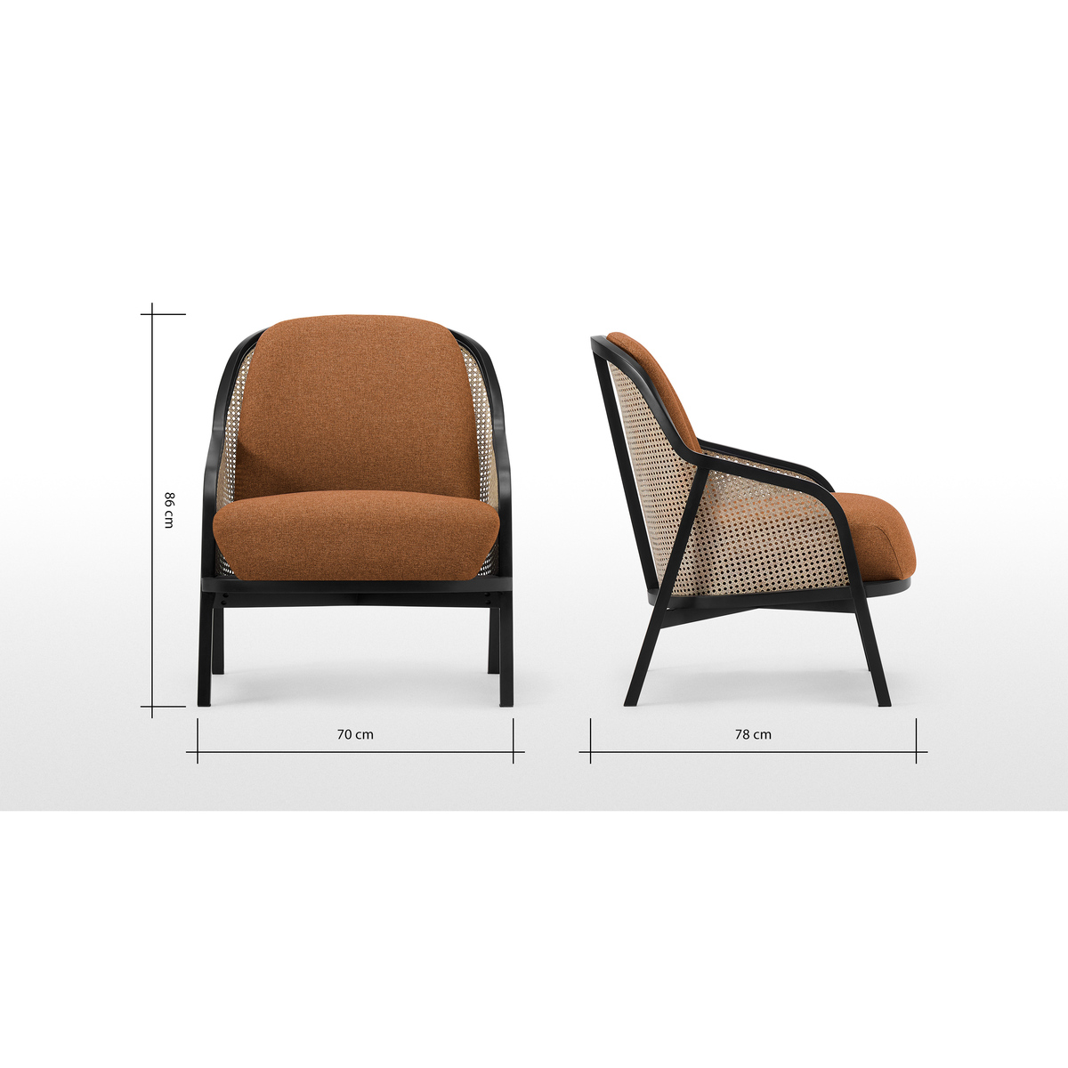Anakie Accent Armchair, Dune Orange – image 8