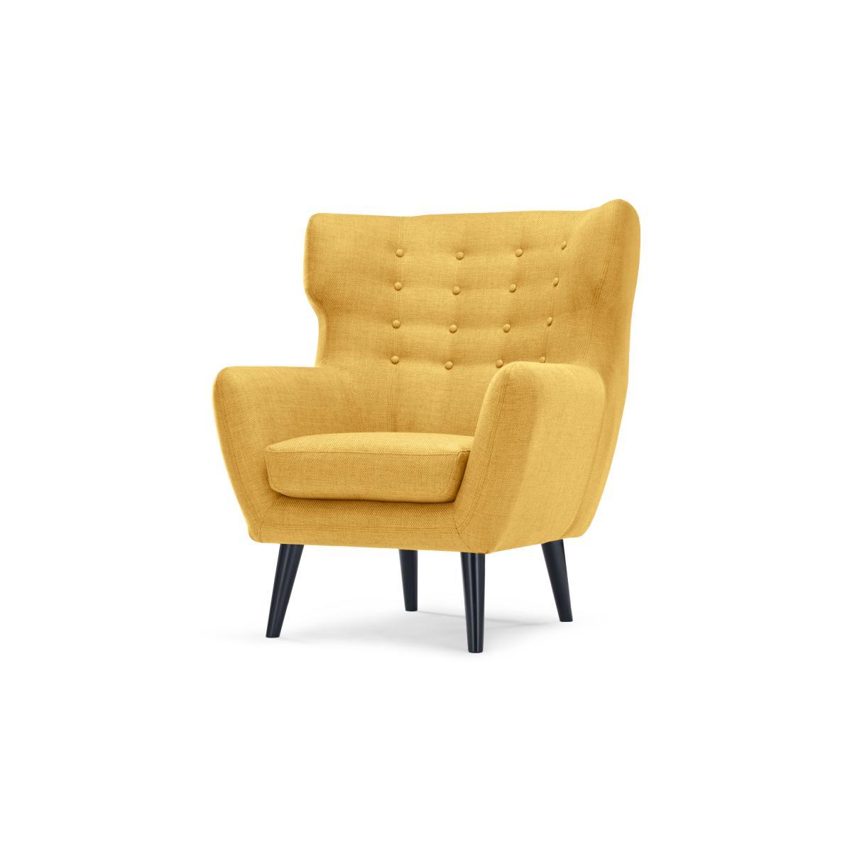Kubrick Wing Back Chair, Ochre Yellow – image 3