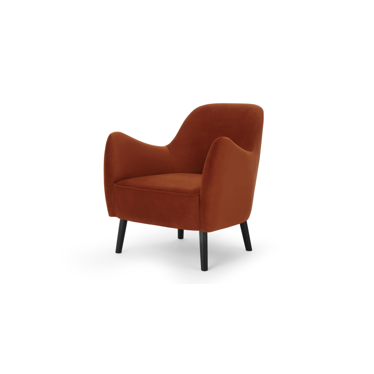 Davis Accent Armchair, Nutmeg Orange Velvet – image 2