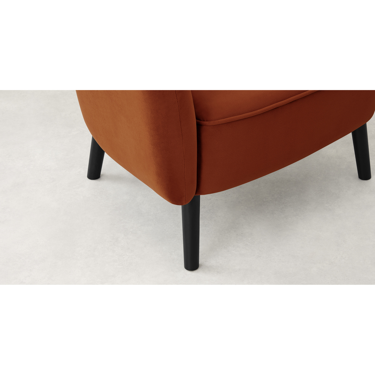 Davis Accent Armchair, Nutmeg Orange Velvet – image 4