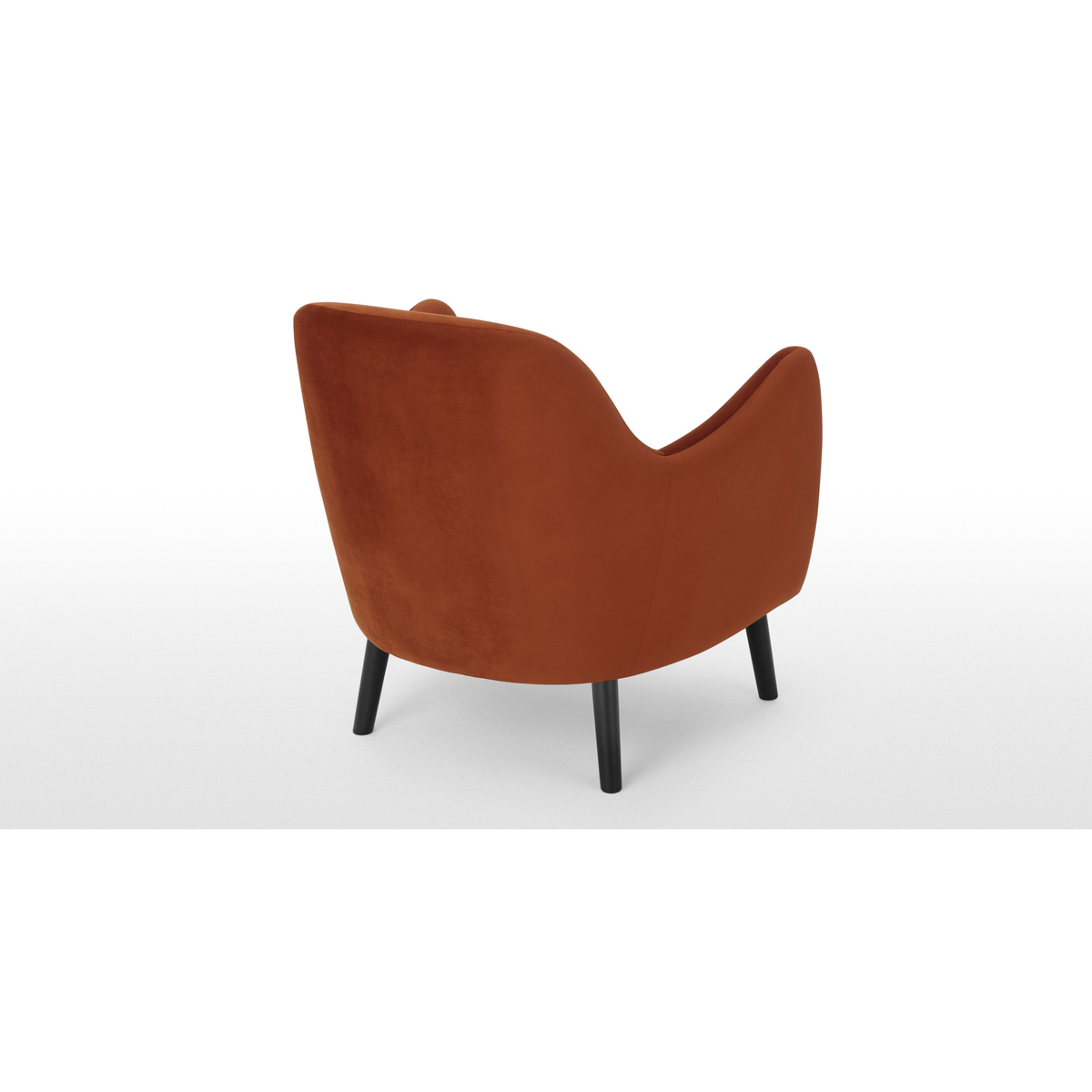 Davis Accent Armchair, Nutmeg Orange Velvet – image 5