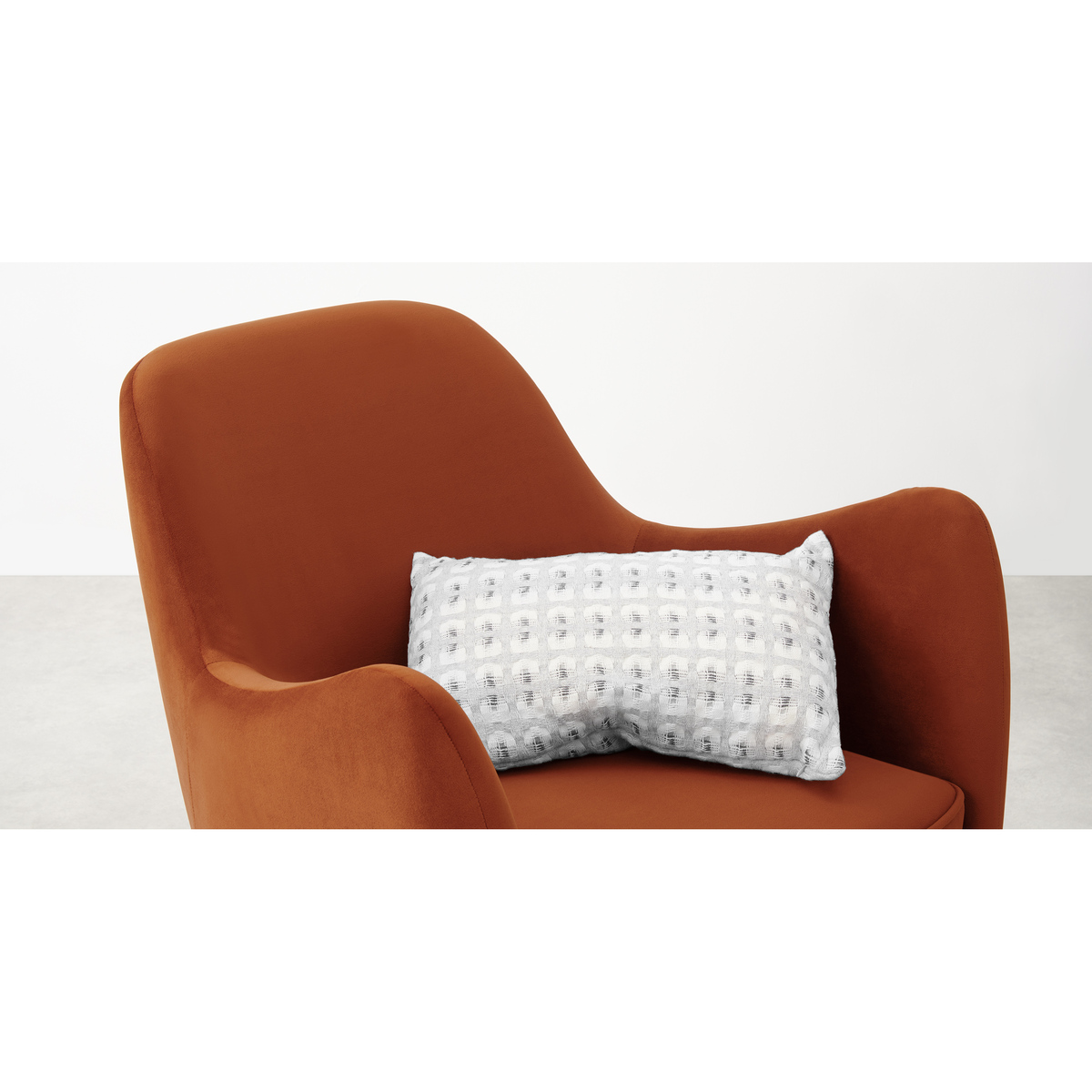 Davis Accent Armchair, Nutmeg Orange Velvet – image 6