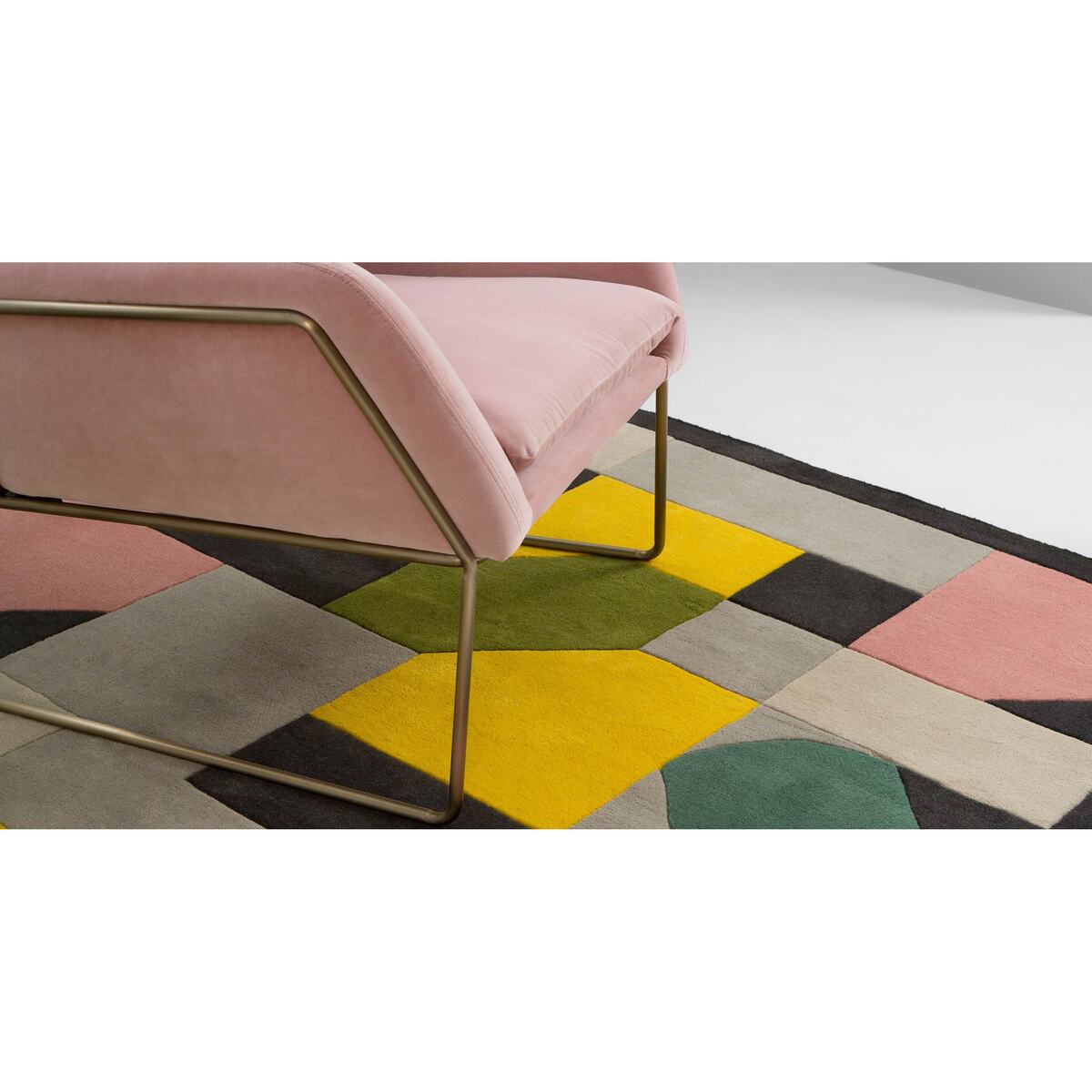 Frame Accent Armchair, Blush Pink Cotton Velvet – image 3