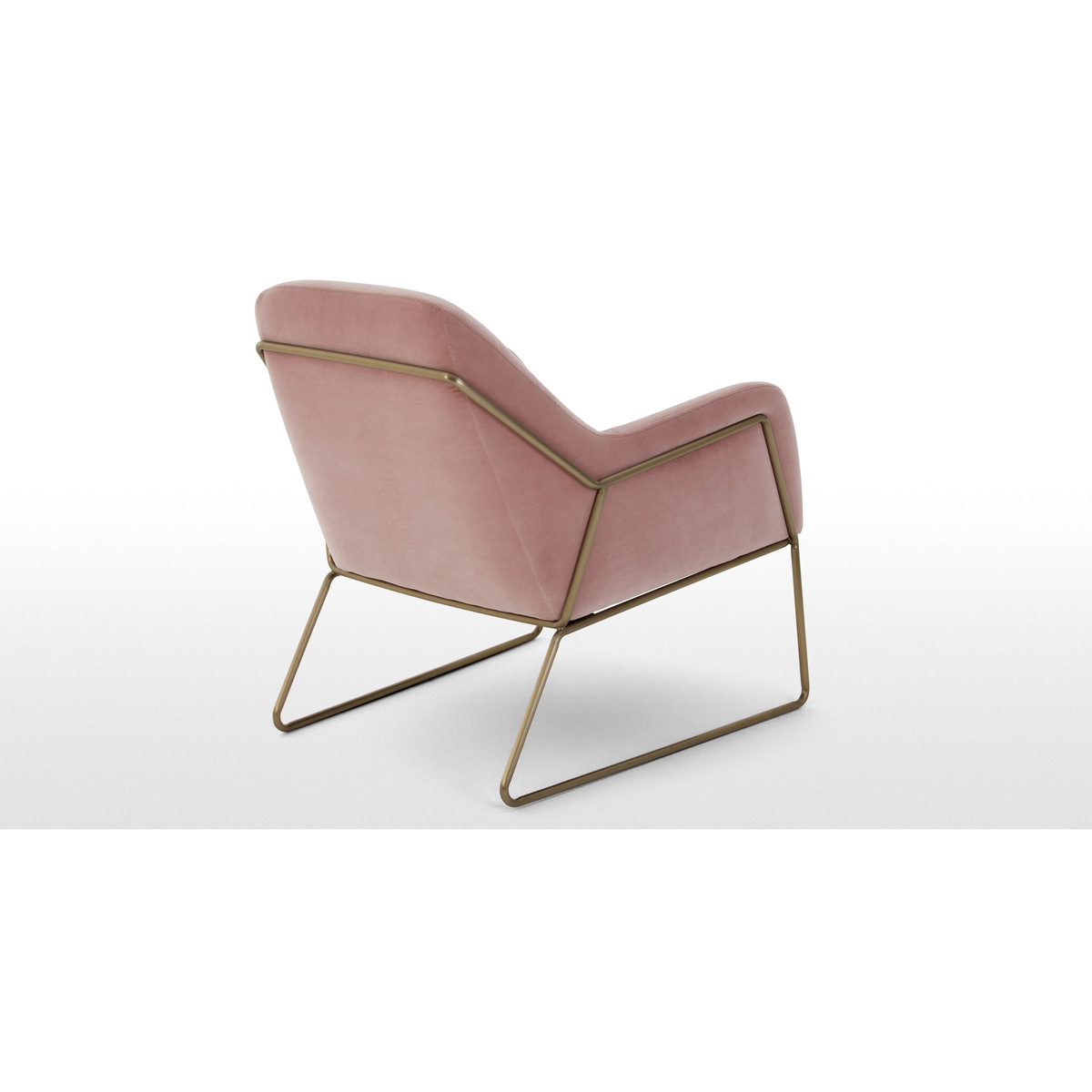 Frame Accent Armchair, Blush Pink Cotton Velvet – image 4