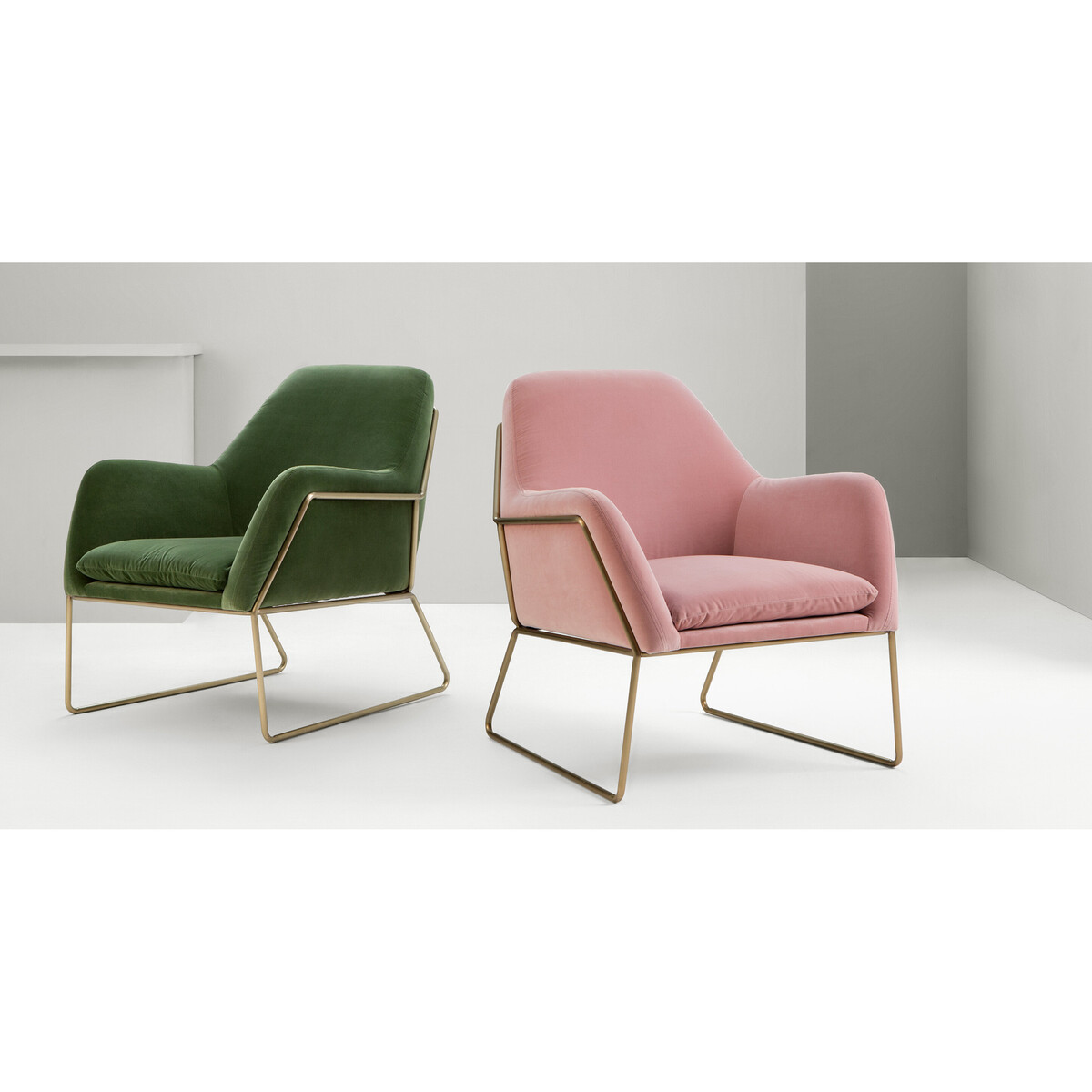 Frame Accent Armchair, Blush Pink Cotton Velvet – image 6