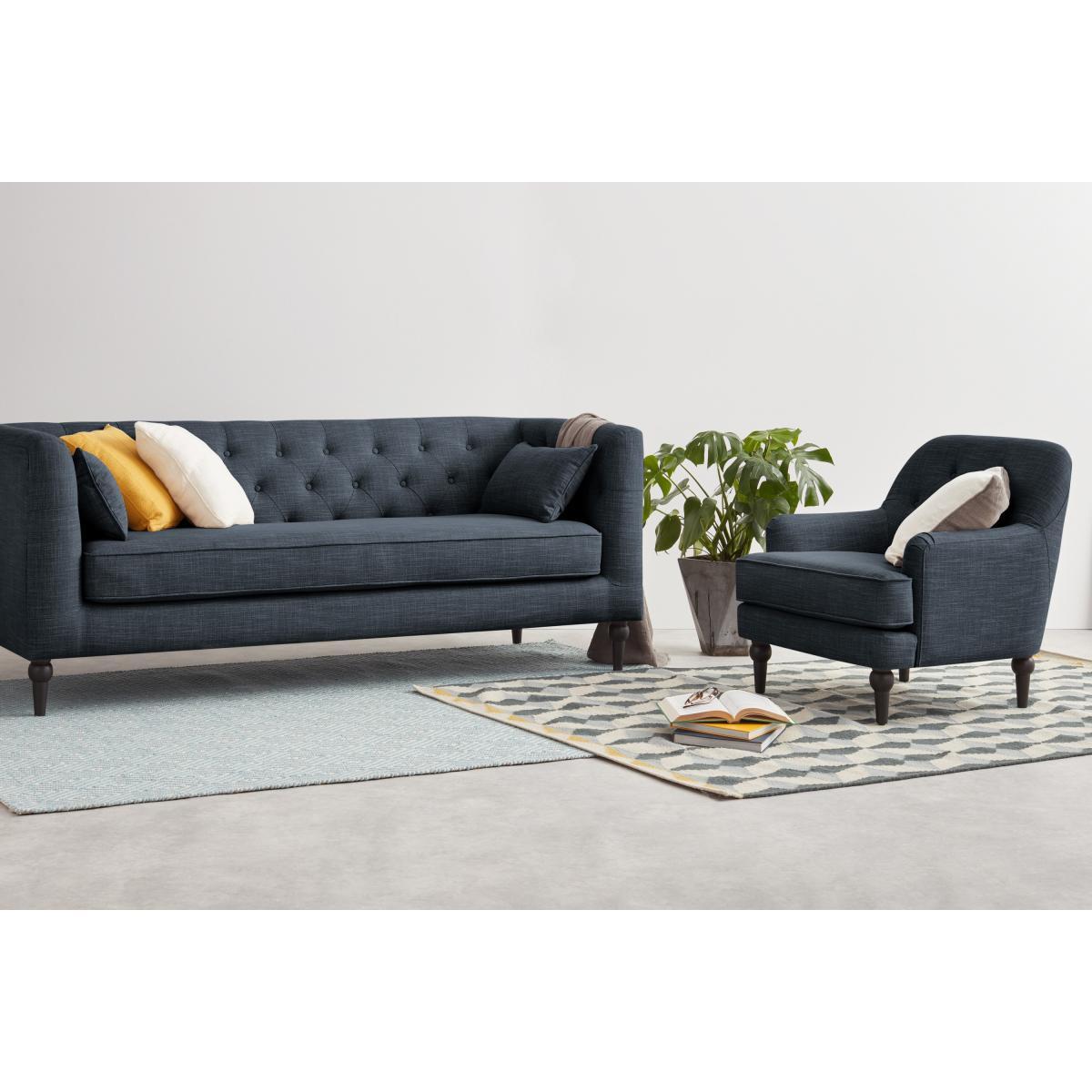 Flynn Armchair, Atlantic Blue Linen Mix – image 4