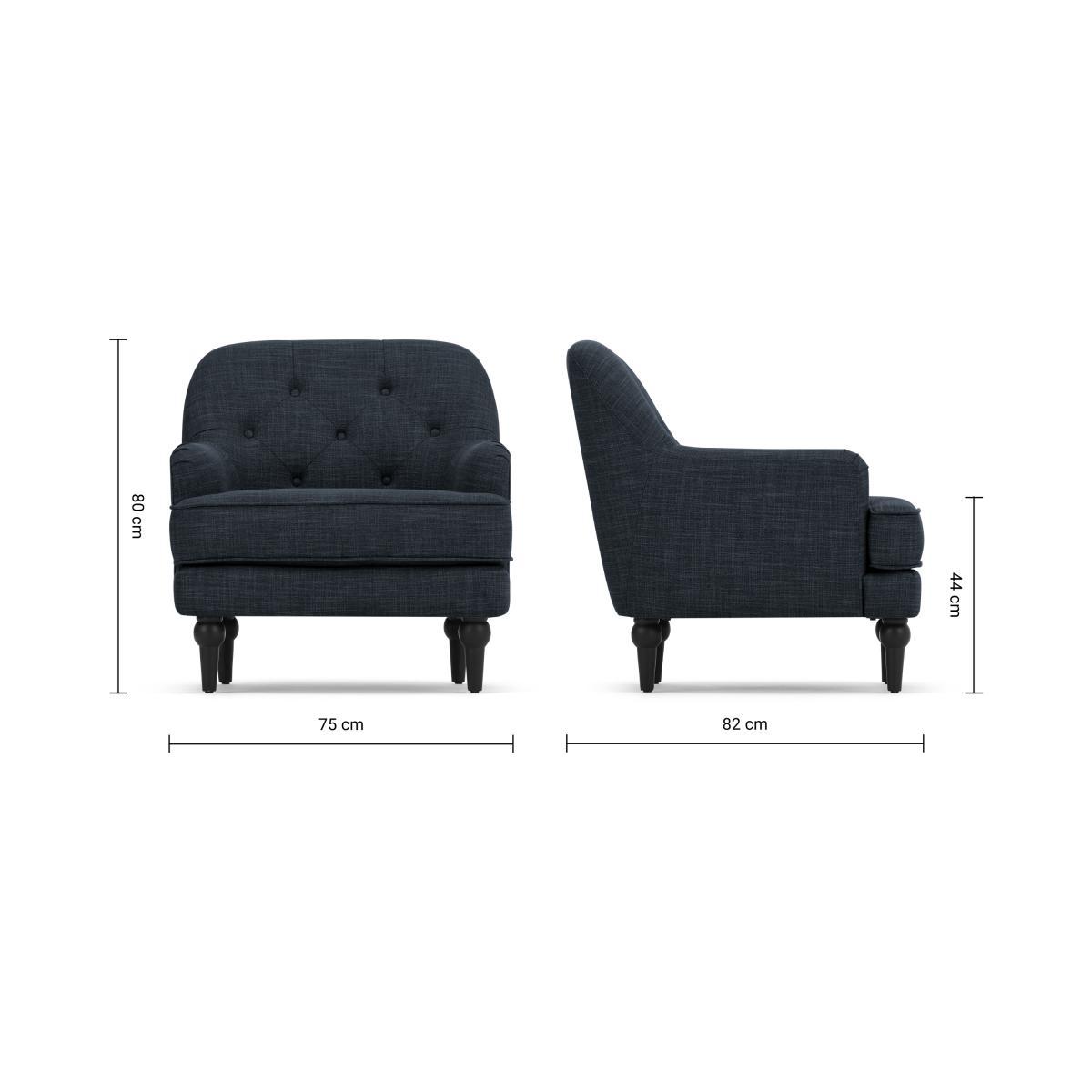 Flynn Armchair, Atlantic Blue Linen Mix – image 9