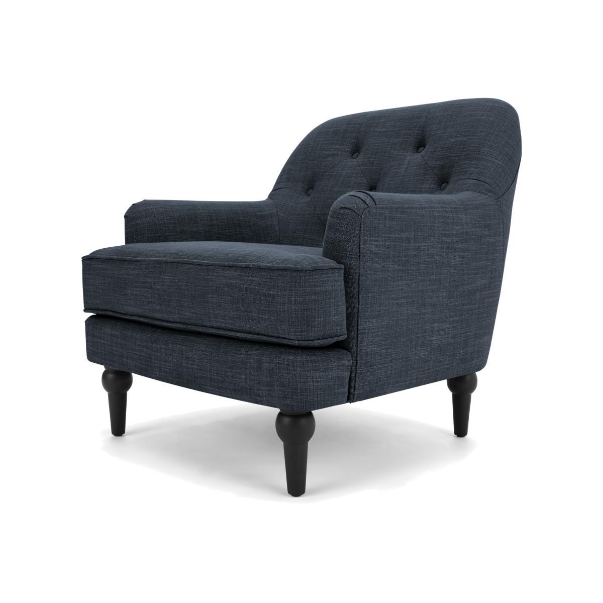 Flynn Armchair, Atlantic Blue Linen Mix – image 1