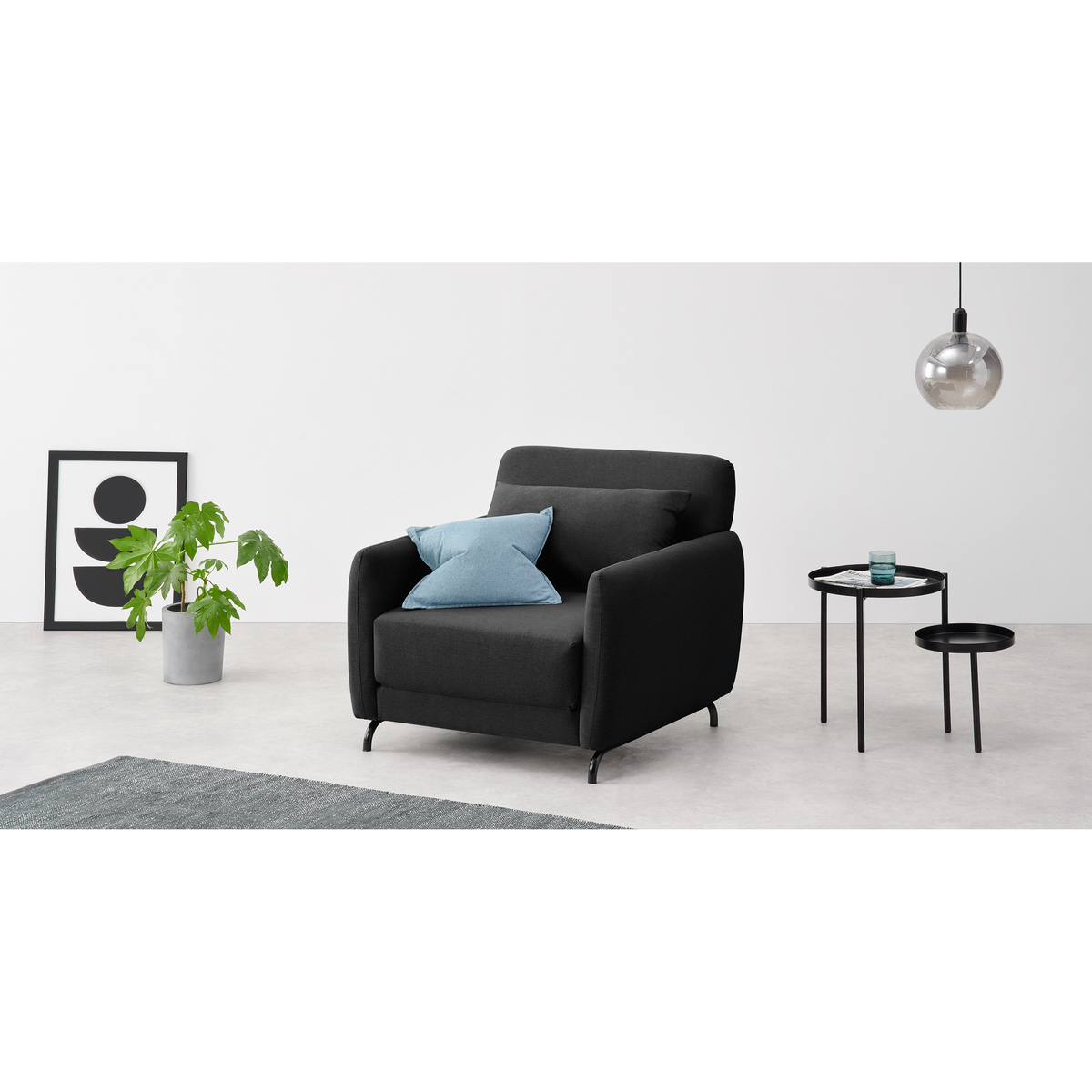MADE Essentials Rico Sofa Bed, Charcoal Grey – image 3