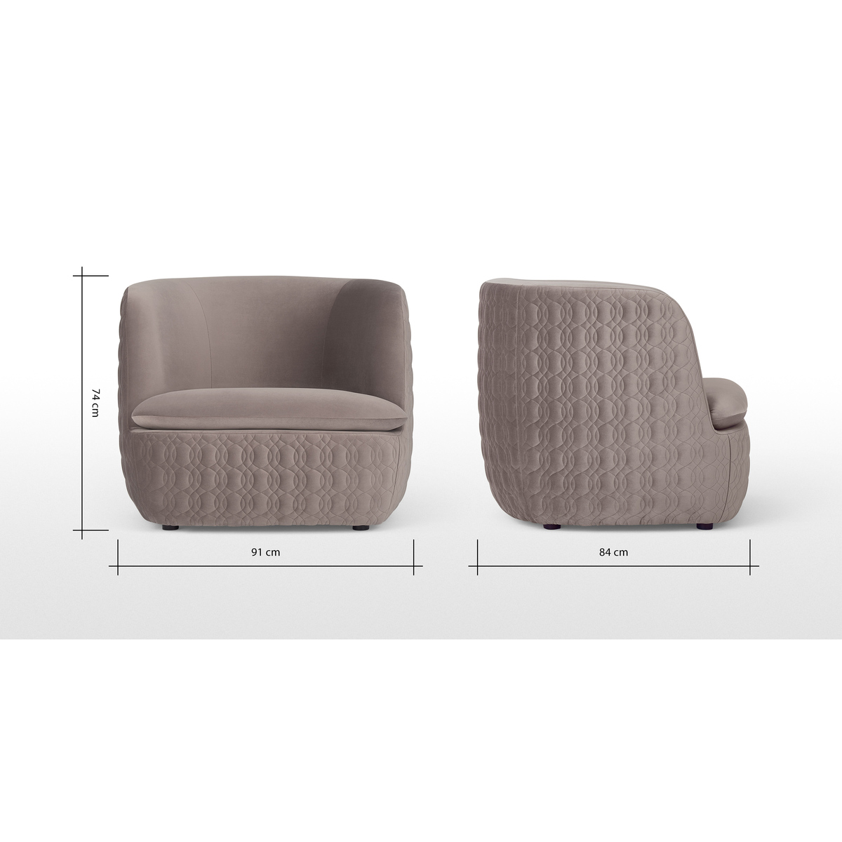 Tandy Accent Armchair, Soft Mauve Velvet – image 8