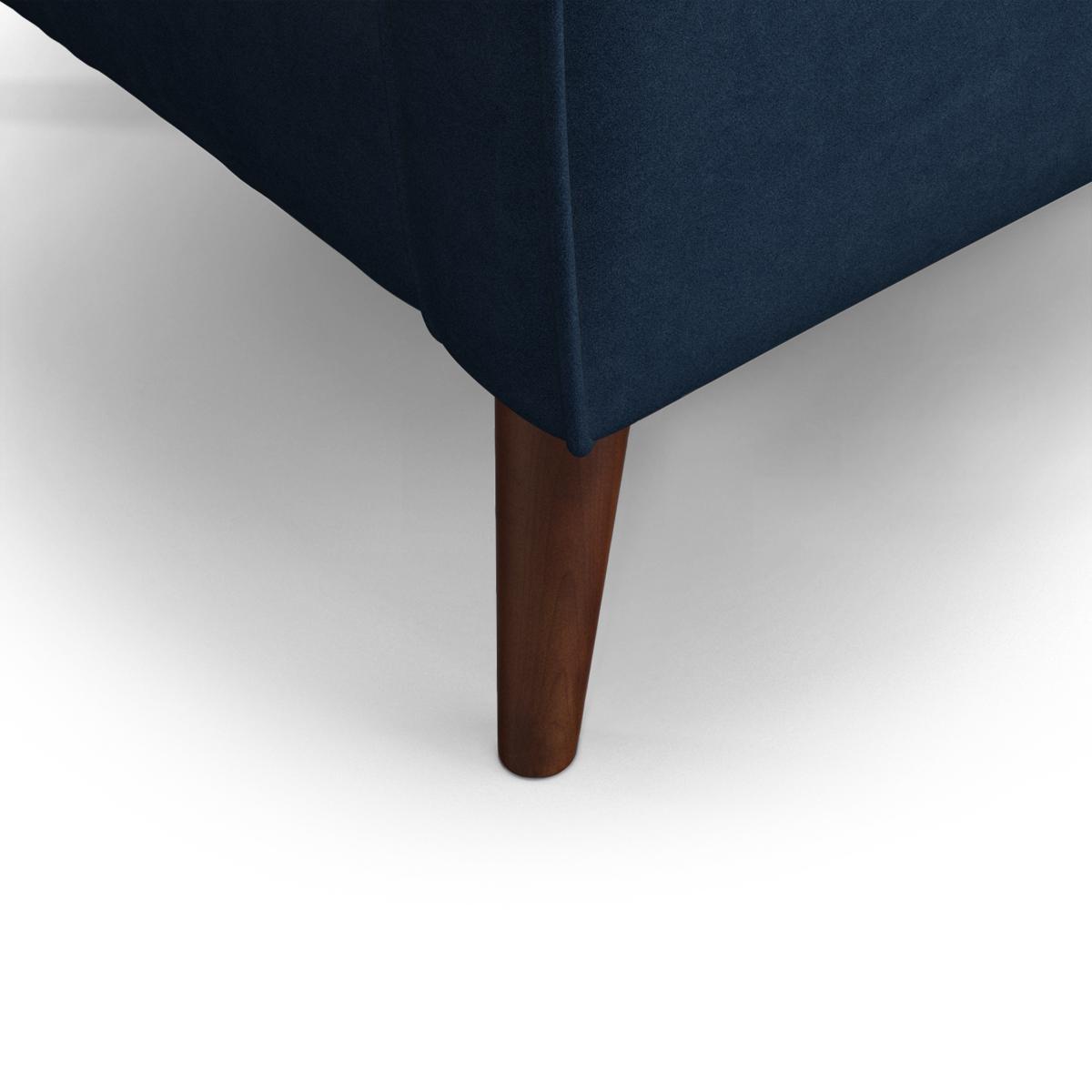 Content by Terence Conran Tobias Armchair, Navy Blue Recycled Velvet with Dark Wood Legs – image 10