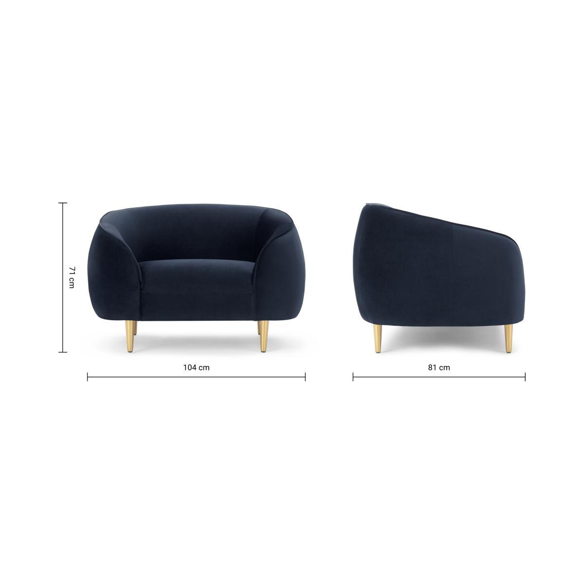 Trudy Armchair, Monarch Blue Velvet  – image 9