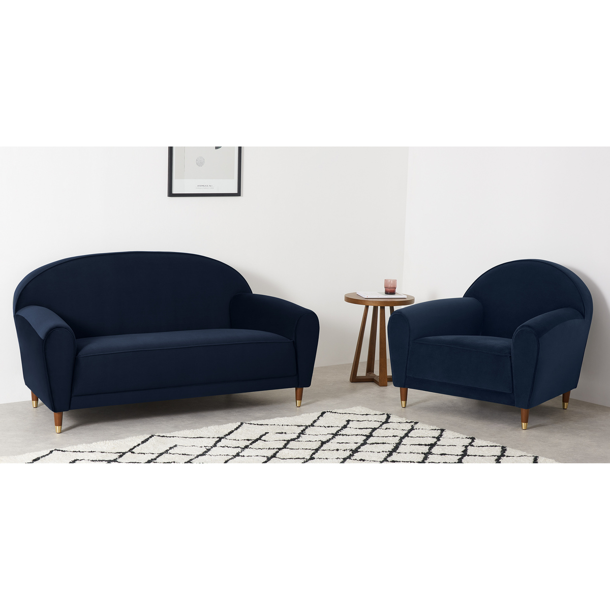 Carlton Armchair, Ink Blue Velvet – image 3