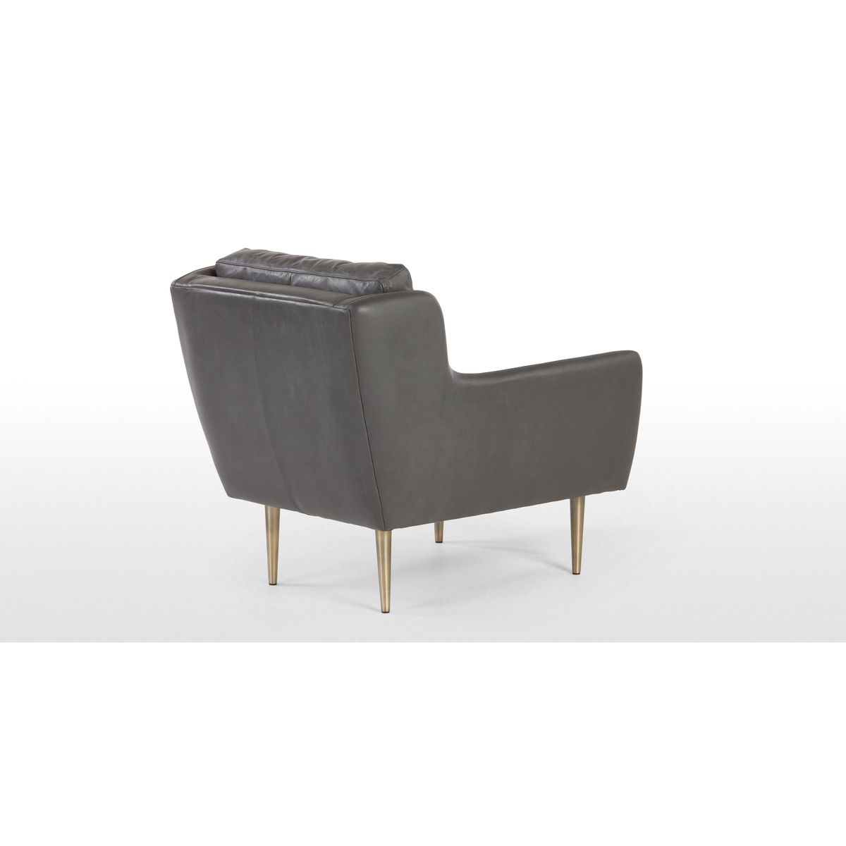 Simone Armchair, Oxford Grey Premium Leather – image 4