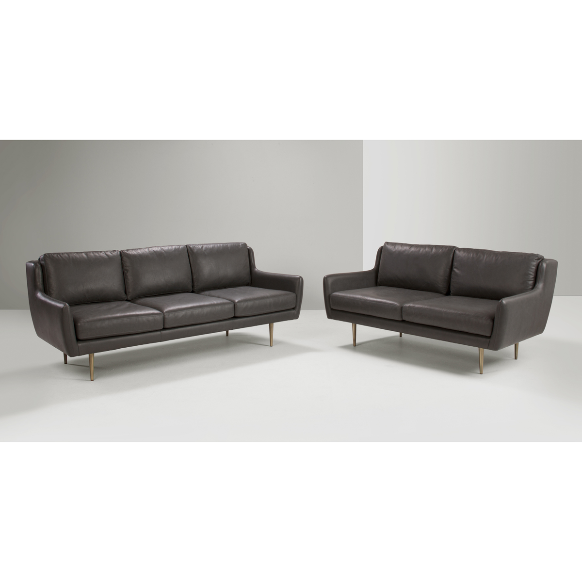 Simone Armchair, Oxford Grey Premium Leather – image 6