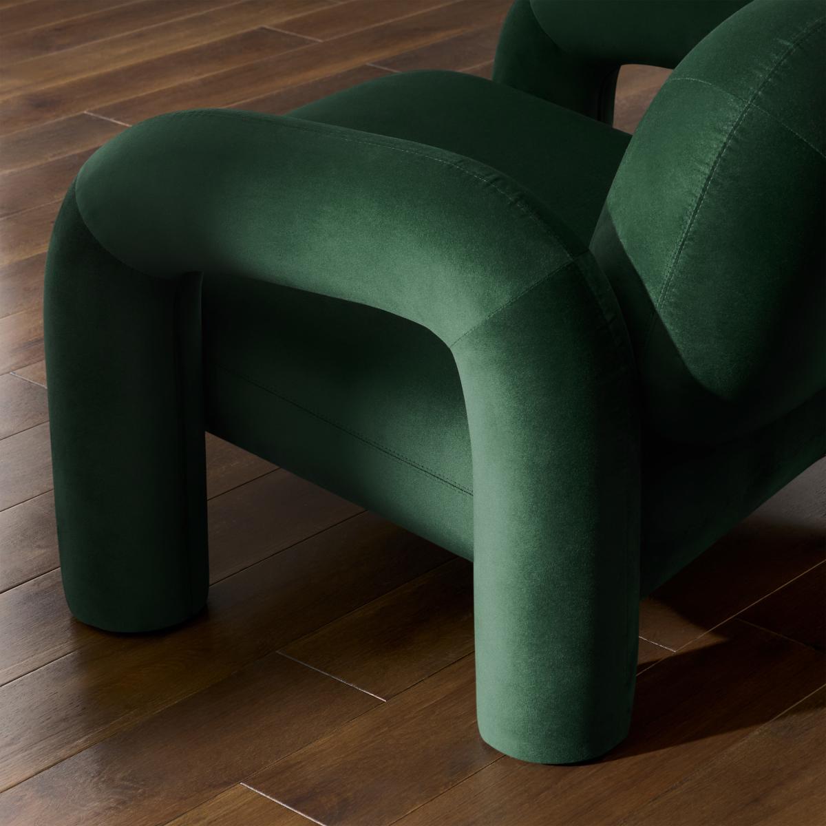 Bobo Accent Armchair, Moss Green Recycled Velvet – image 5