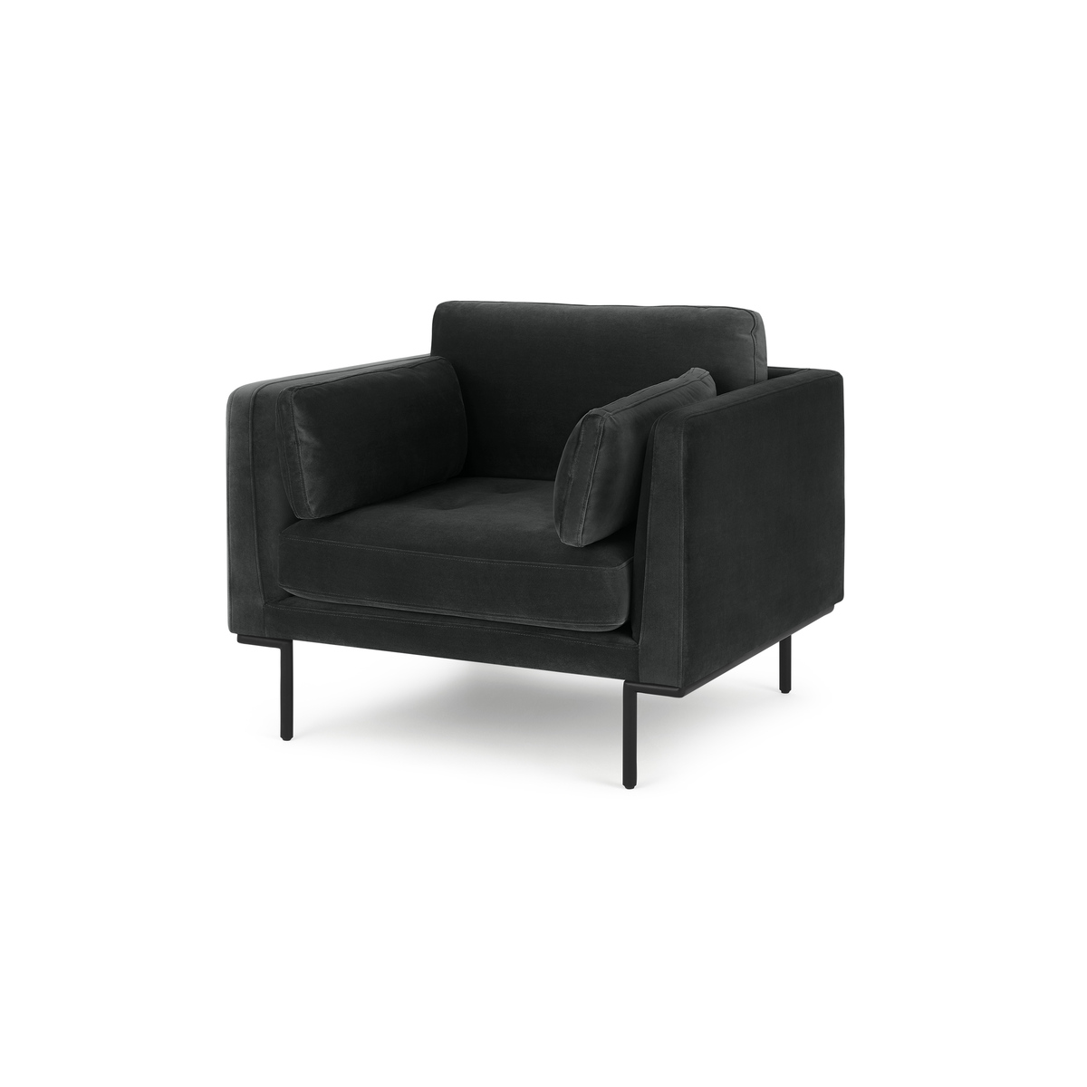Harlow Armchair, Midnight Grey Velvet – image 2