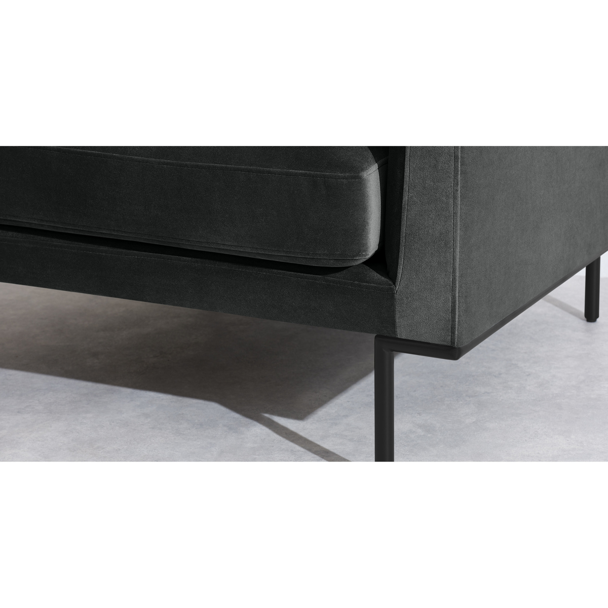 Harlow Armchair, Midnight Grey Velvet – image 4