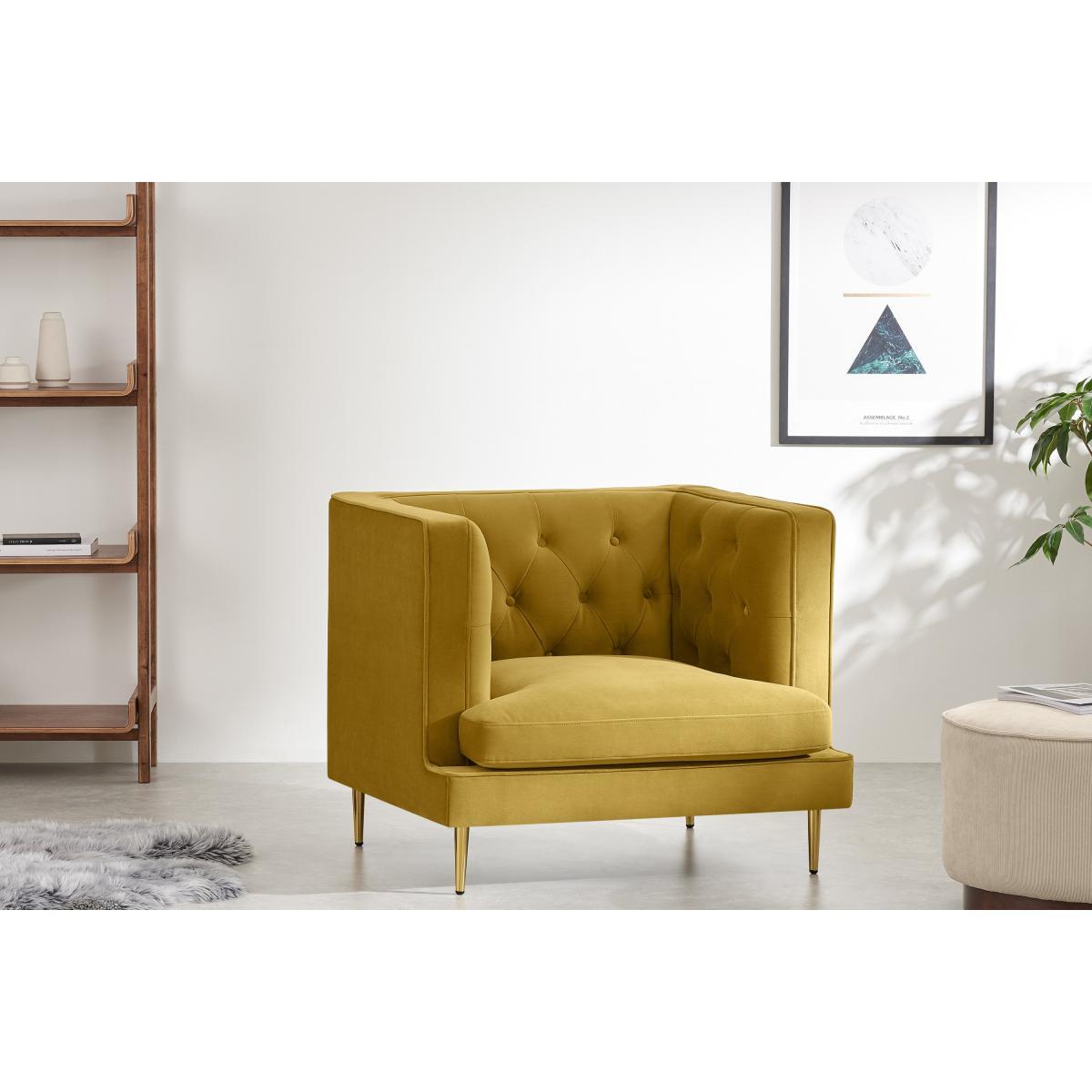 Goswell Armchair, Vintage Gold Velvet – image 4