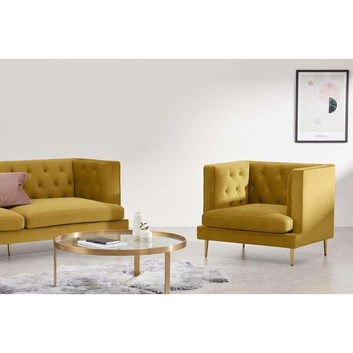 Goswell Armchair, Vintage Gold Velvet – image 8