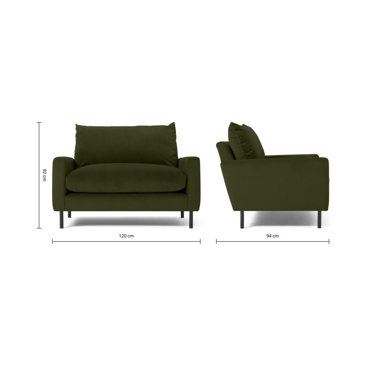 Russo Loveseat, Moss Recycled Velvet – image 9