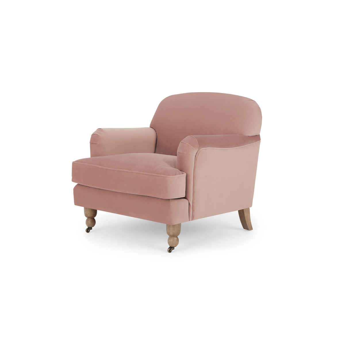 Orson Small Armchair, Vintage Pink Velvet – image 2