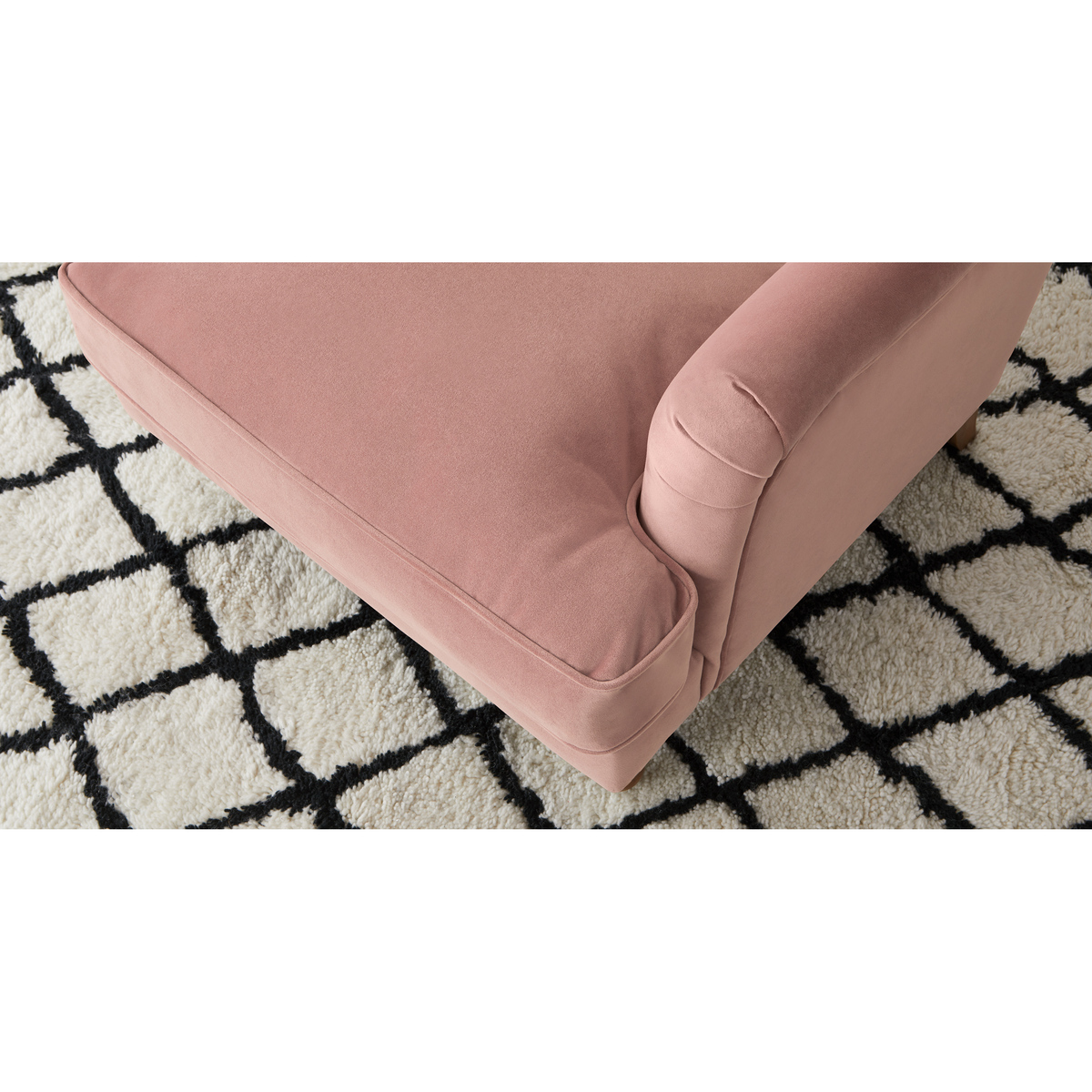 Orson Small Armchair, Vintage Pink Velvet – image 4