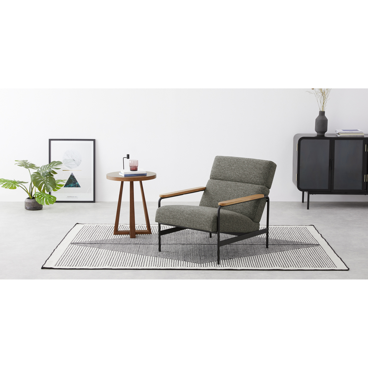 Kingston Accent Armchair, Melange Grey – image 3