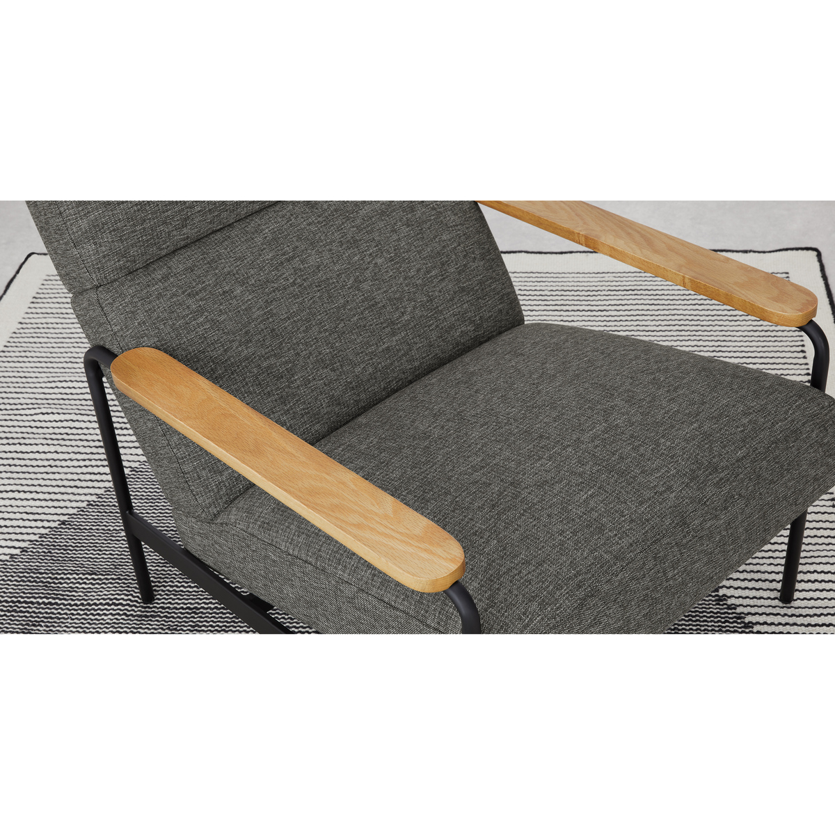 Kingston Accent Armchair, Melange Grey – image 6
