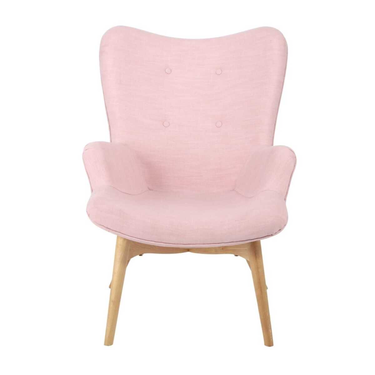 Scandinavian Pink Fabric Armchair Iceberg – image 2