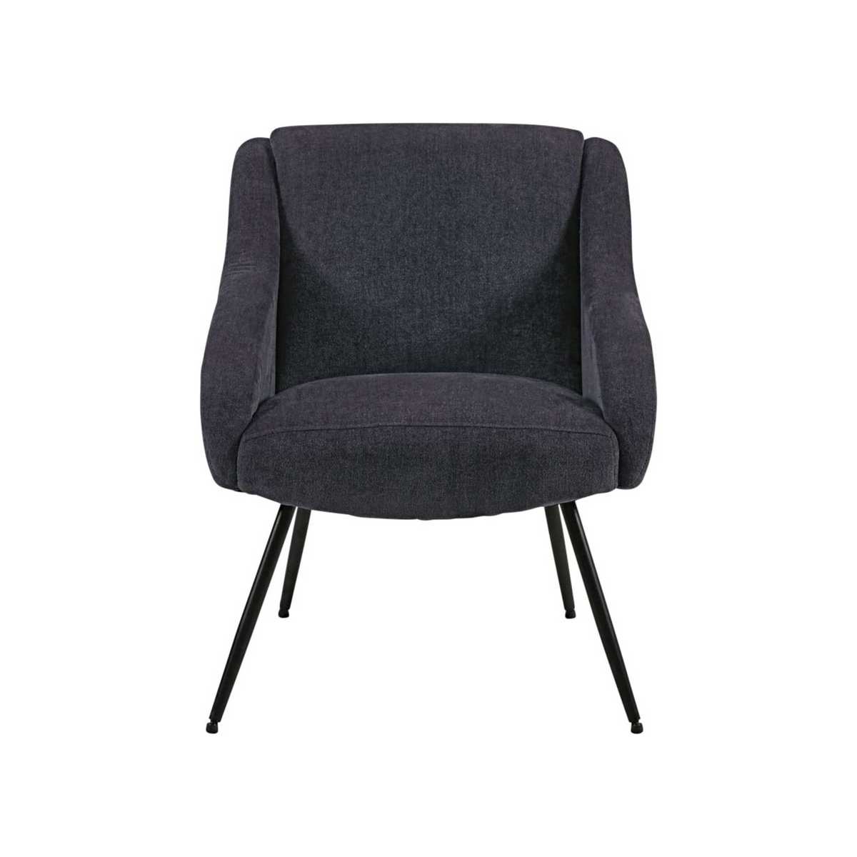 Vintage Grey Velvet and Metal Armchair Joyce – image 2