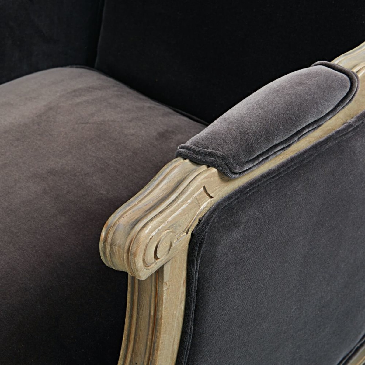 Anthracite Velvet Armchair Casanova – image 3