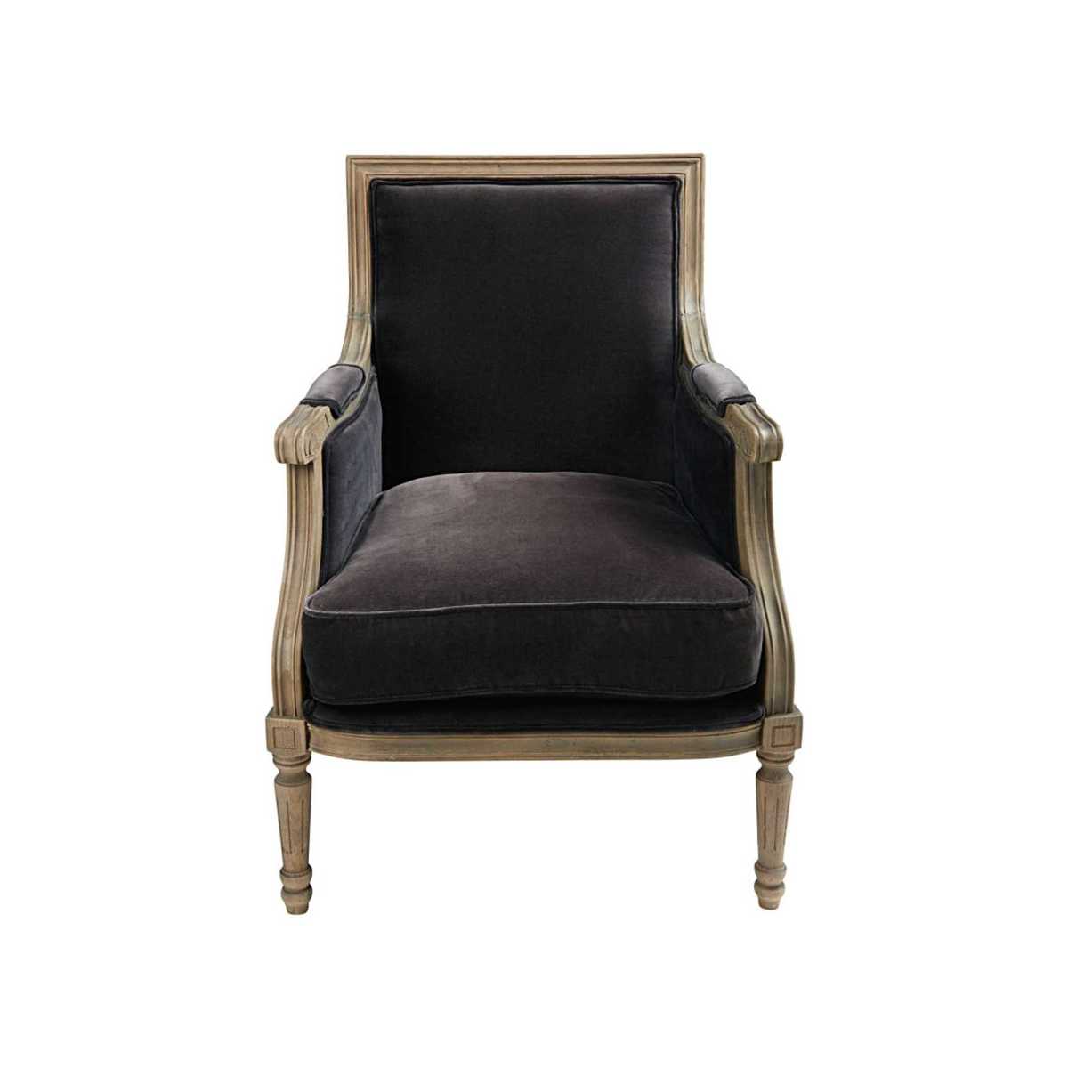 Anthracite Velvet Armchair Casanova – image 2