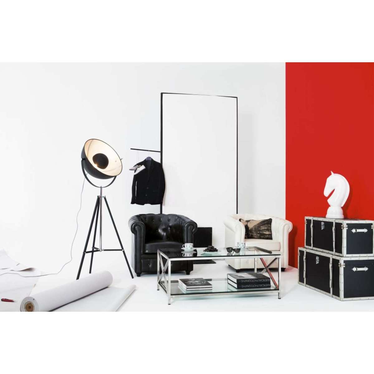 Button Armchair in White Chesterfield – image 2