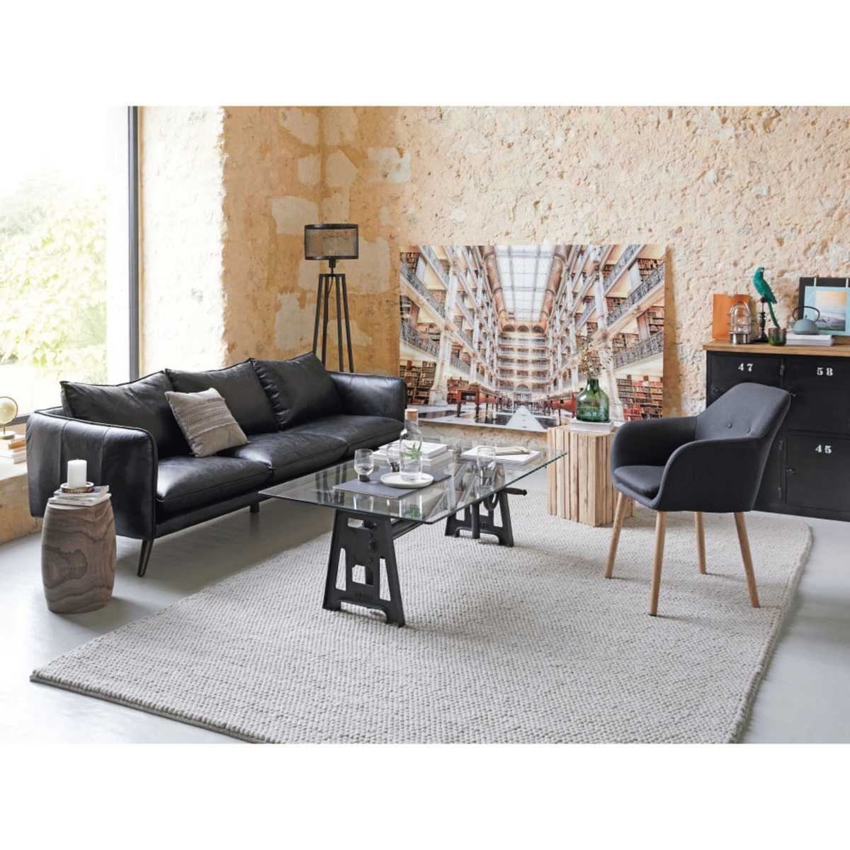 Anthracite Grey Vintage Armchair Arnold – image 7