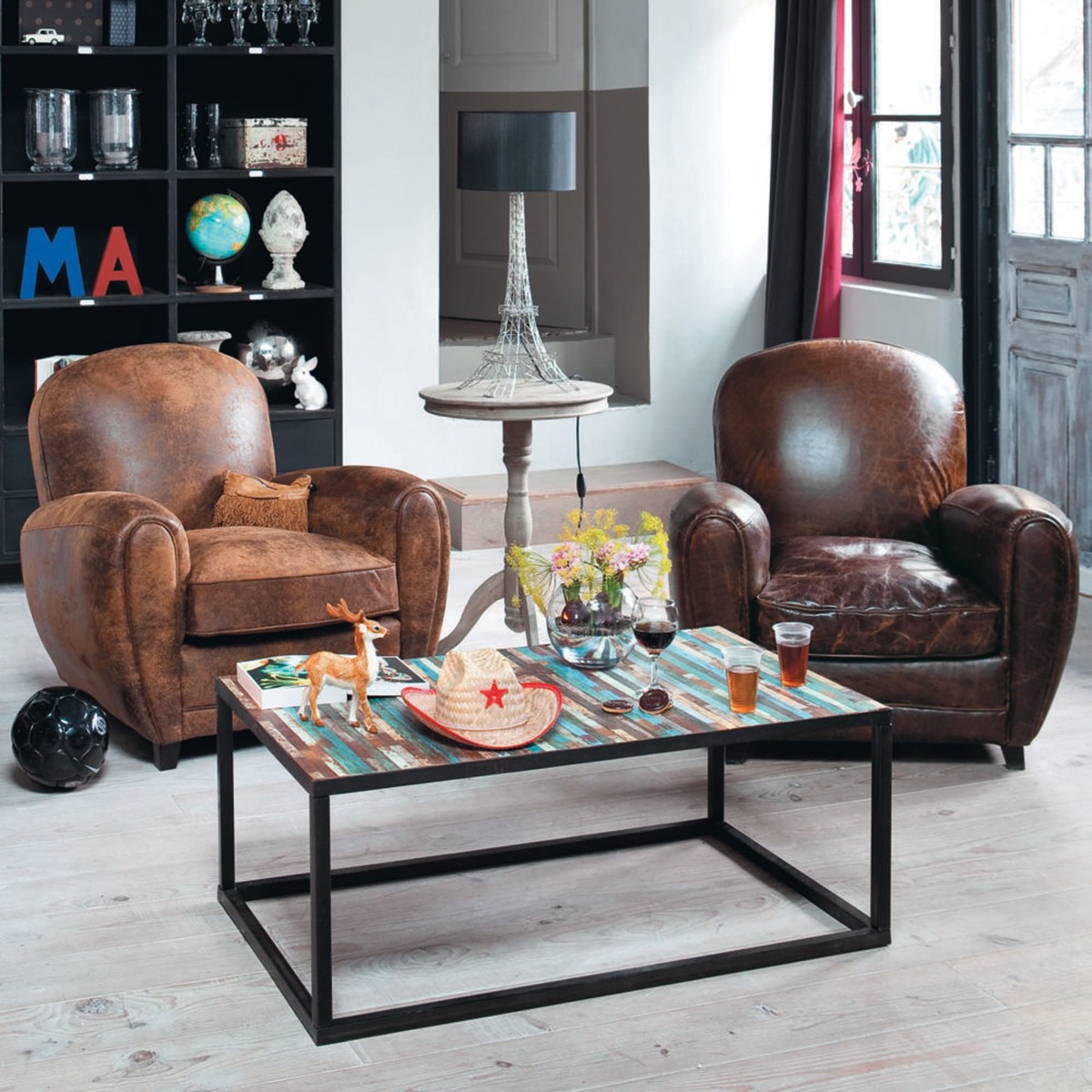 Microsuede Club Armchair in Brown Arizona – image 2
