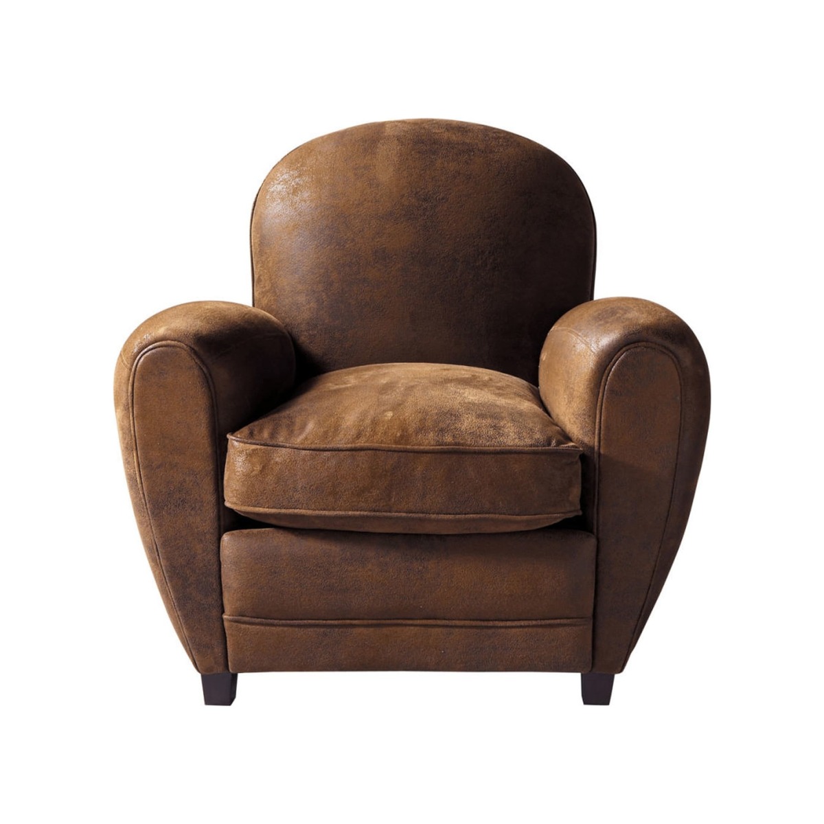 Microsuede Club Armchair in Brown Arizona – image 1