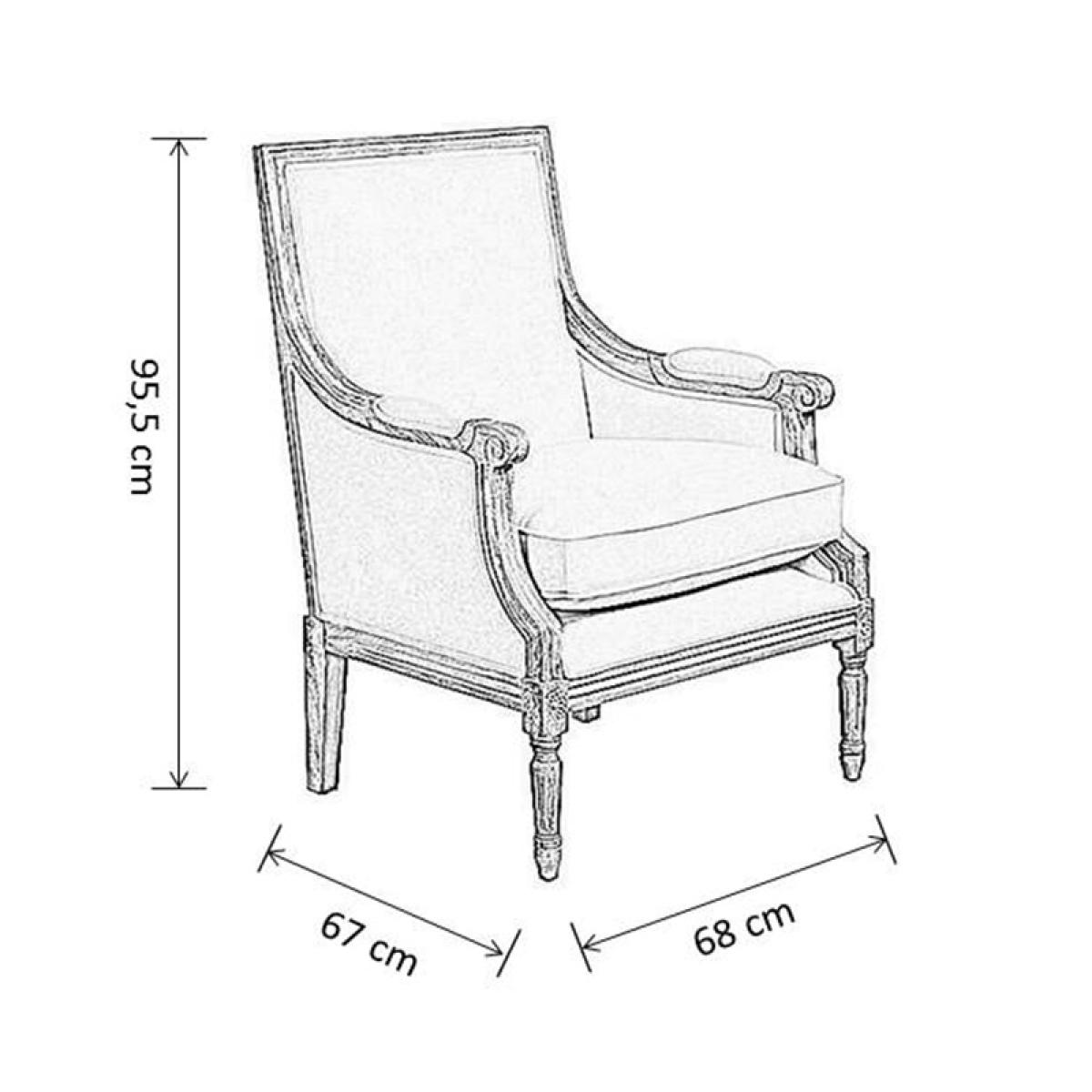 De Troy Limed French Armchair – image 9