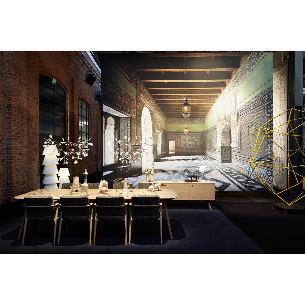 Zio Dining Padded armchair by Moooi Brown/Natural wood – image 2