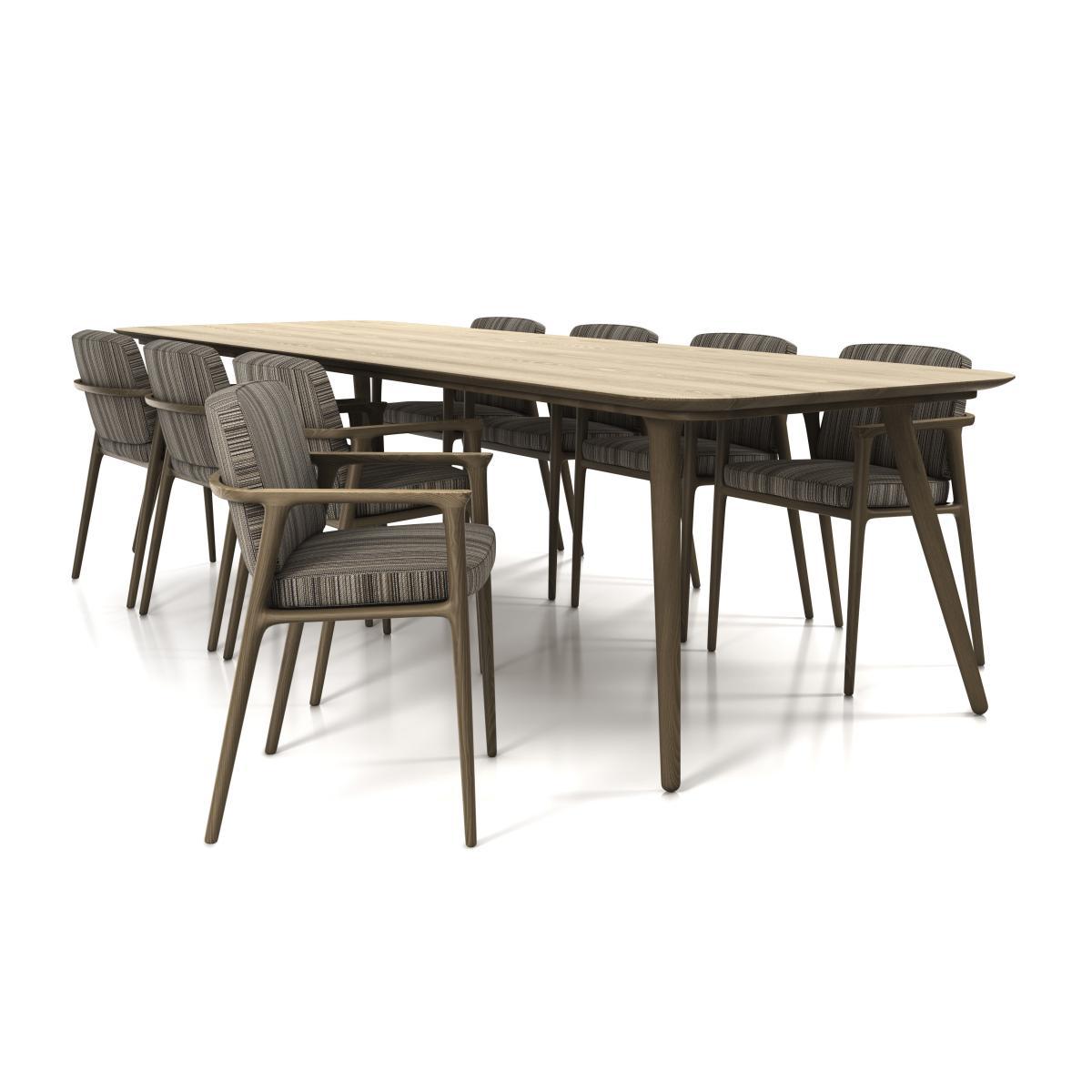 Zio Dining Padded armchair by Moooi Brown/Natural wood – image 3