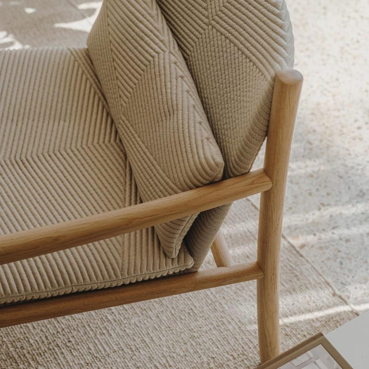 Kata Lounge Low armchair textile beige / Recycled 3D fabric - Arper – image 5