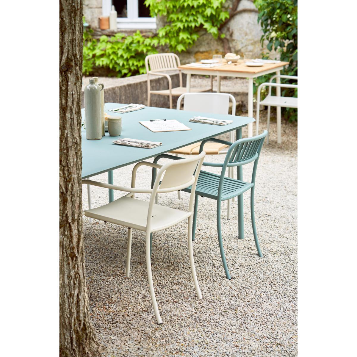 Patio Lames Stackable armchair - / Slats - Stainless steel by Tolix Grey – image 7