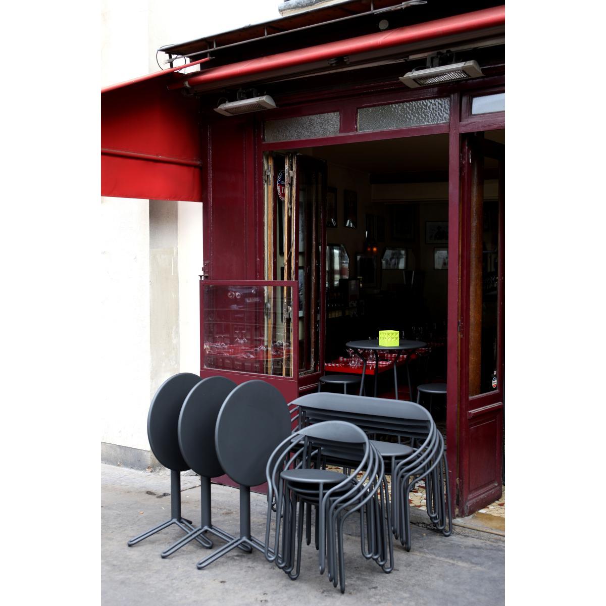 Huggy Bistro Chair Stackable armchair - / Aluminium by Maiori White – image 4