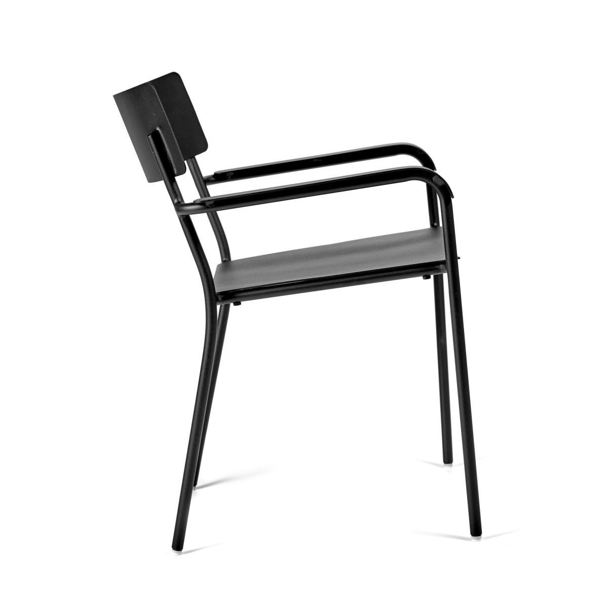 August Stackable armchair - / Aluminium by Serax Black – image 3