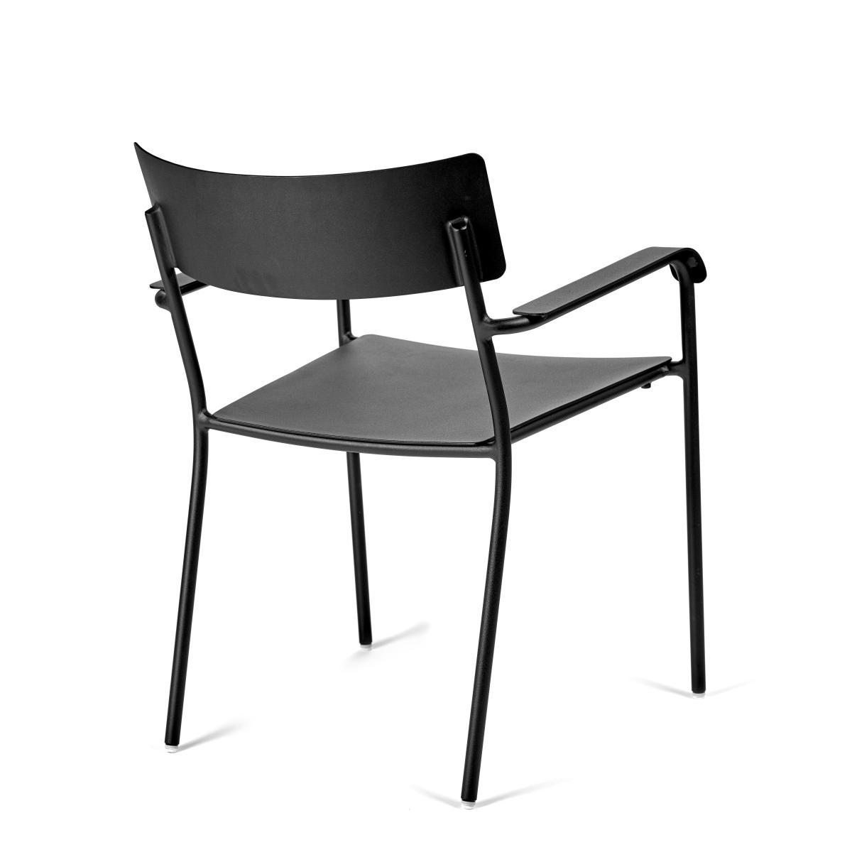 August Stackable armchair - / Aluminium by Serax Black – image 4