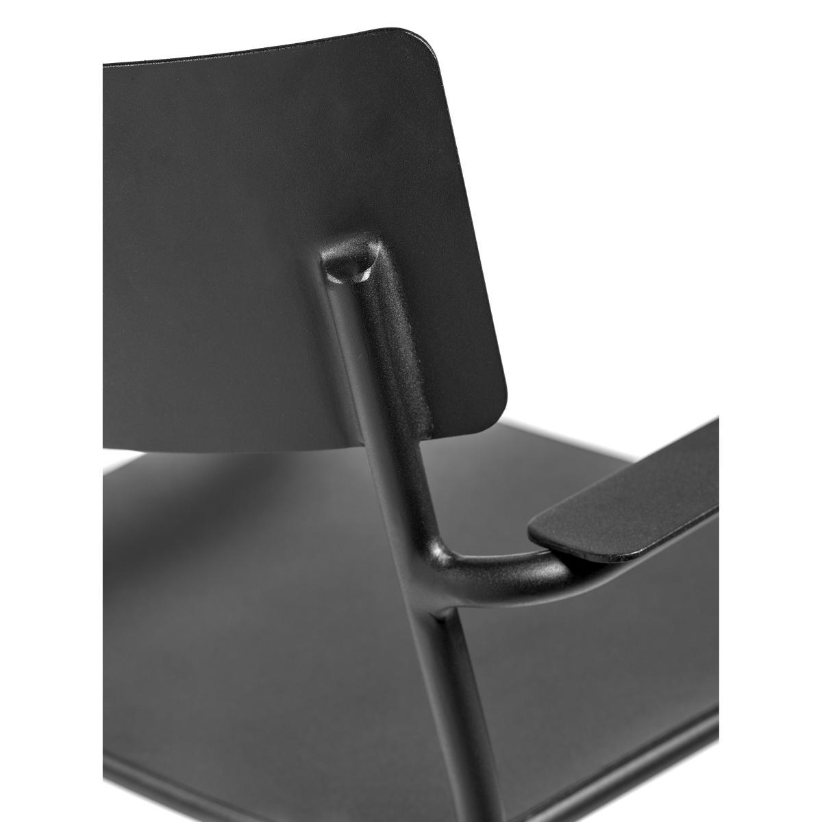 August Stackable armchair - / Aluminium by Serax Black – image 5
