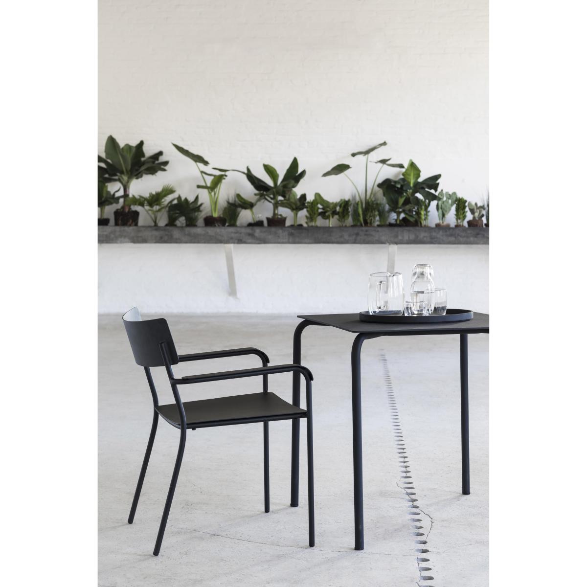 August Stackable armchair - / Aluminium by Serax Black – image 6